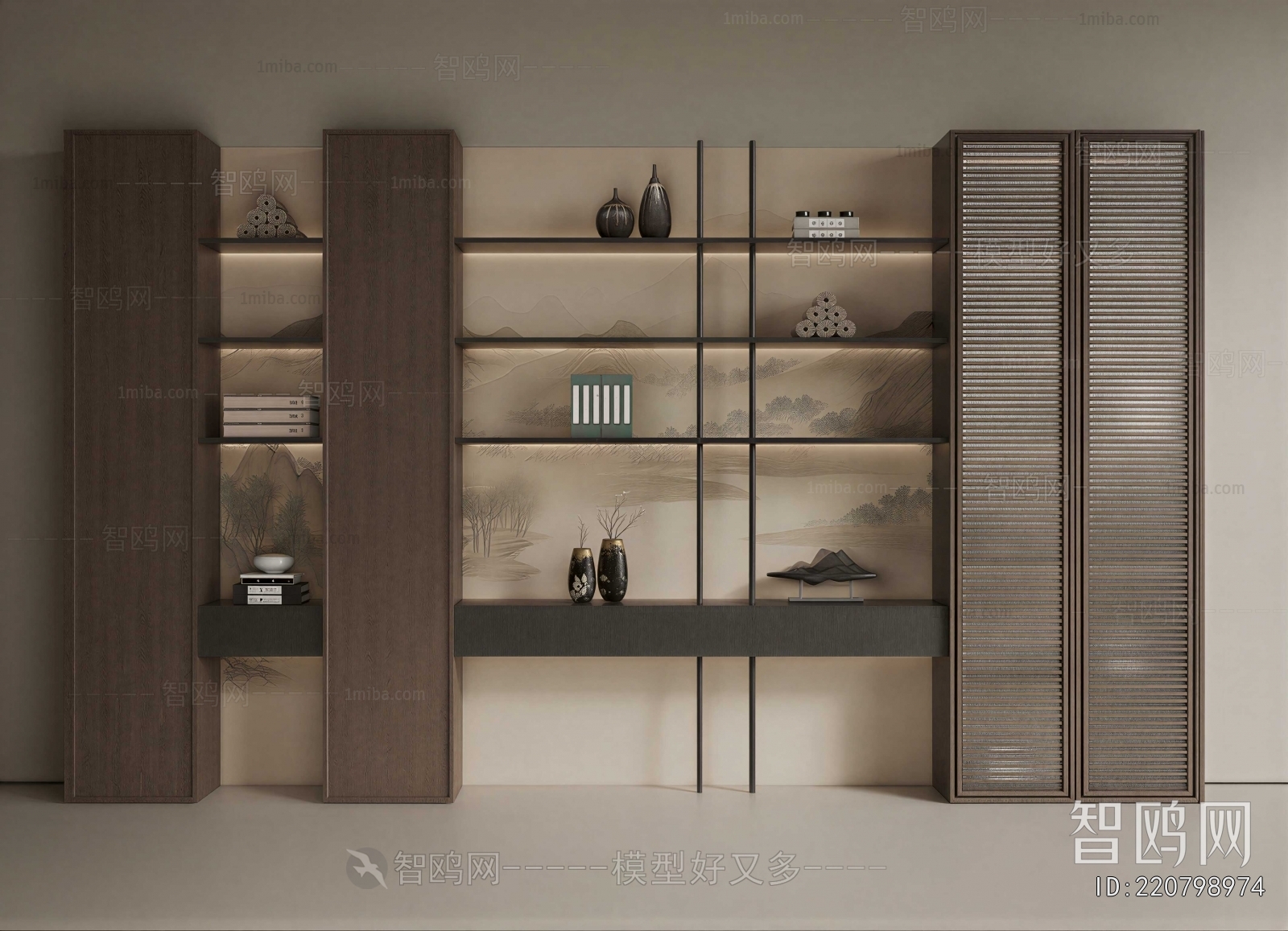 New Chinese Style Bookcase