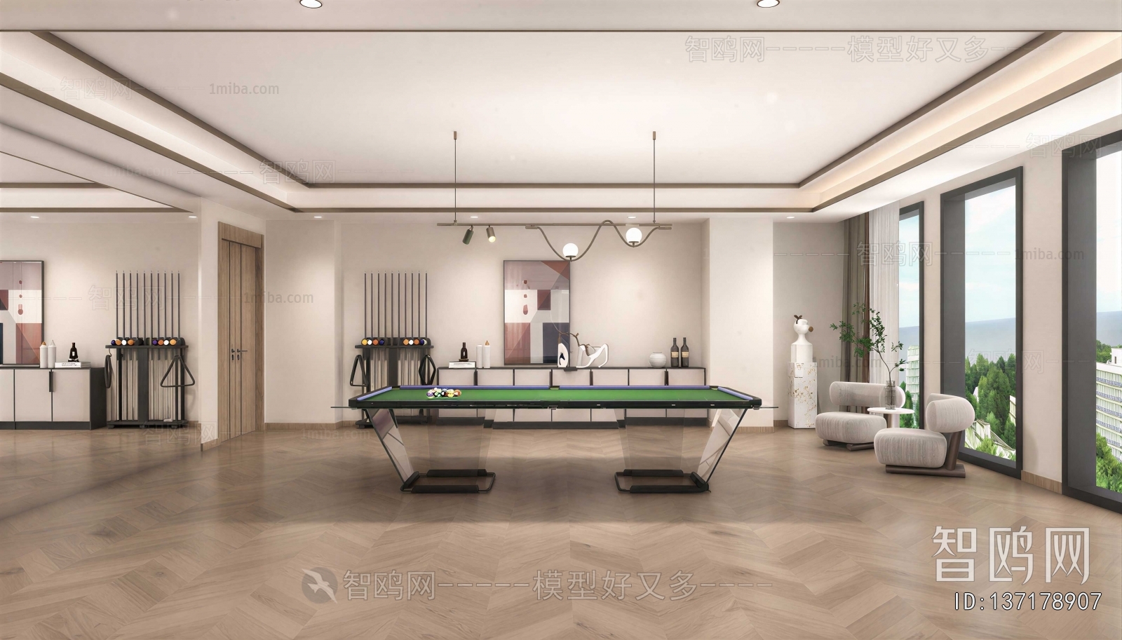 Modern Billiards Room