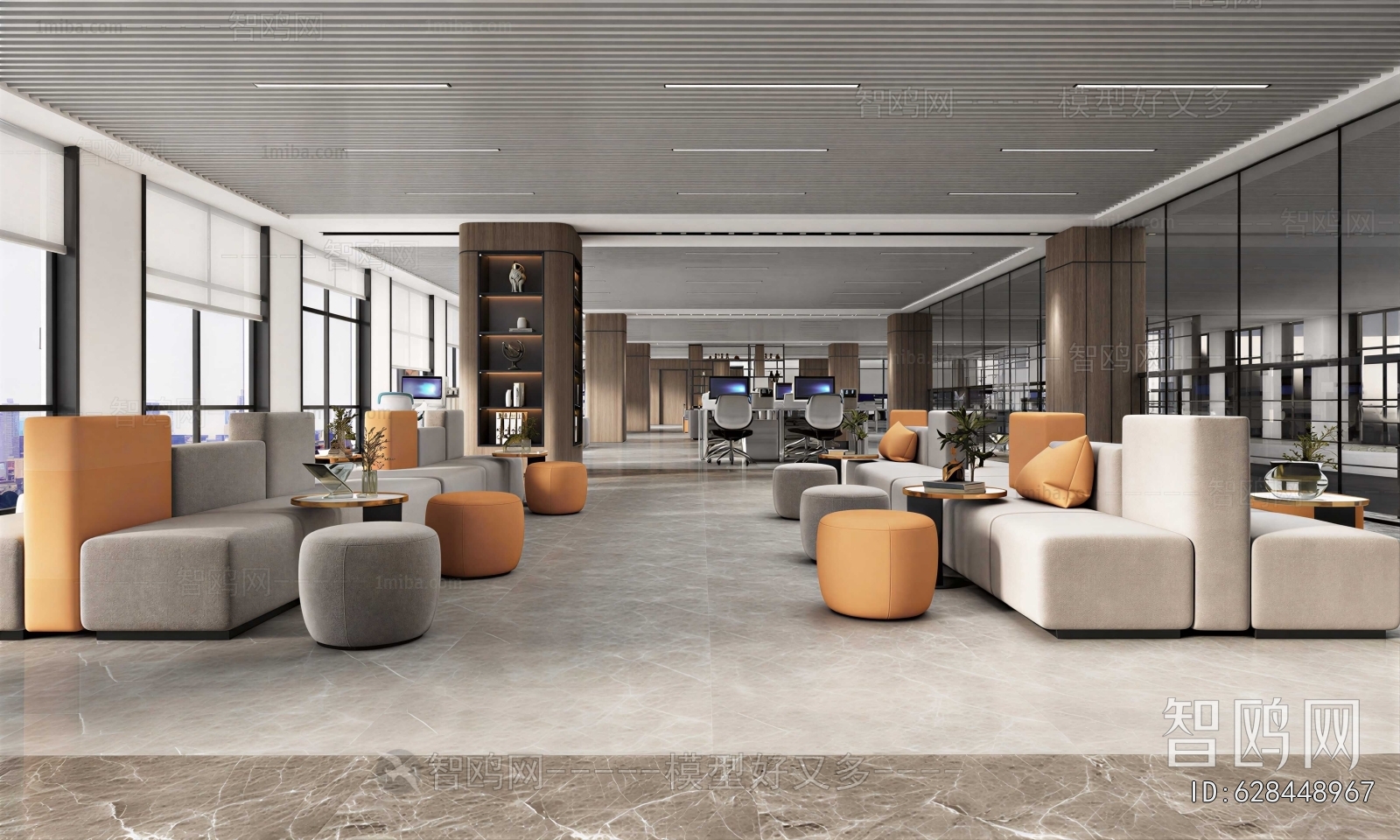 Modern Office Reception Desk
