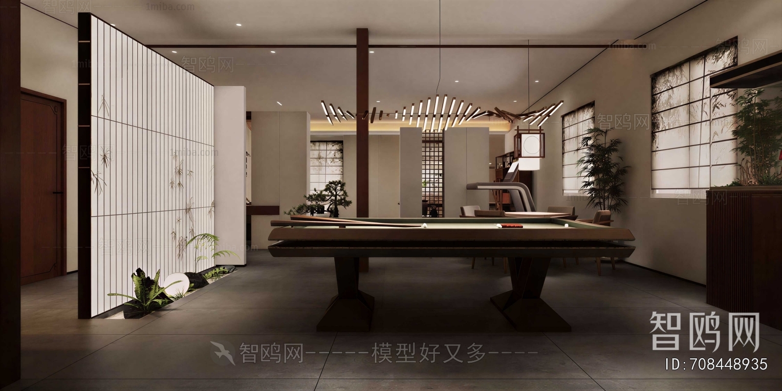 Modern Billiards Room