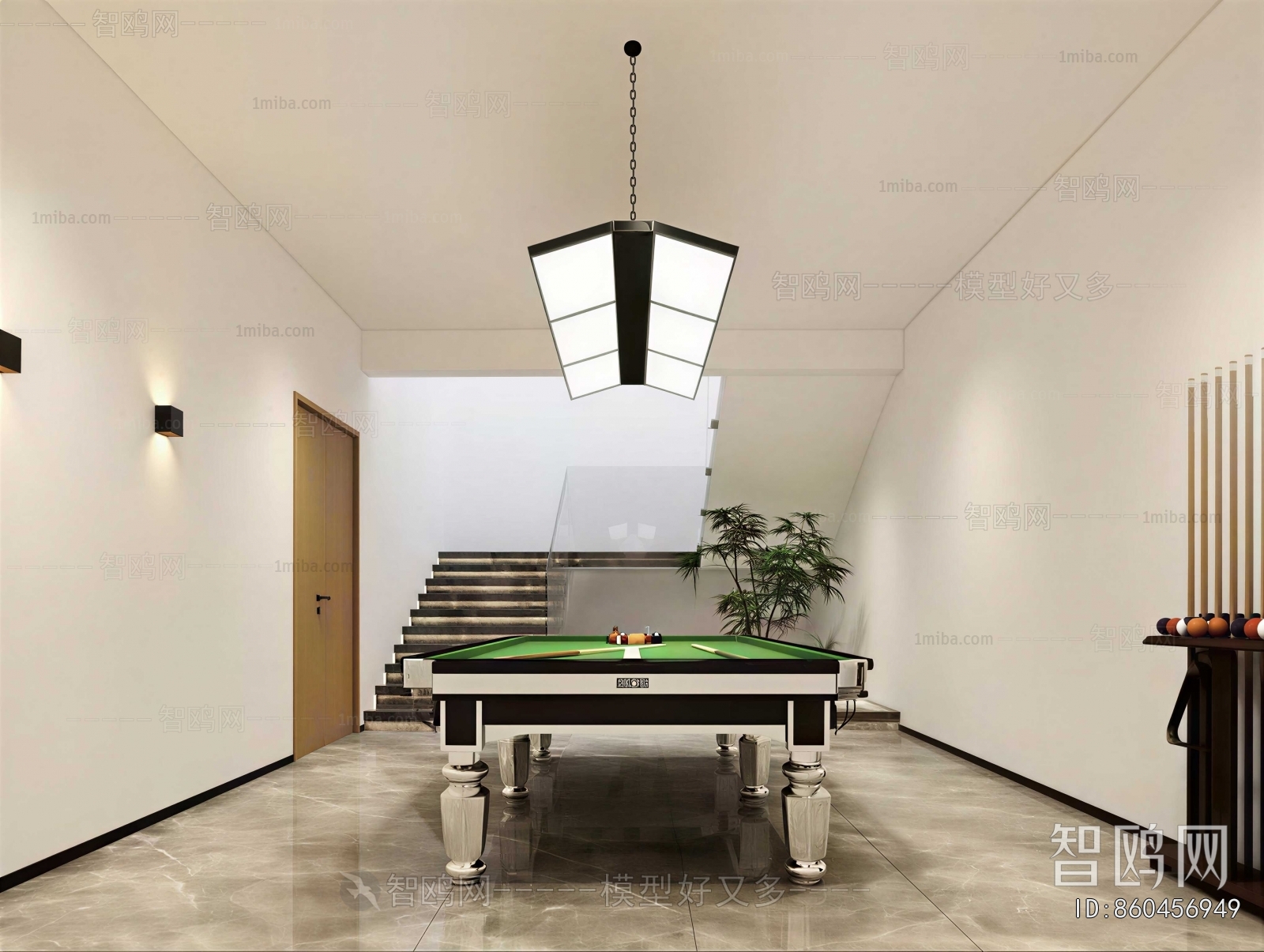 New Chinese Style Billiards Room