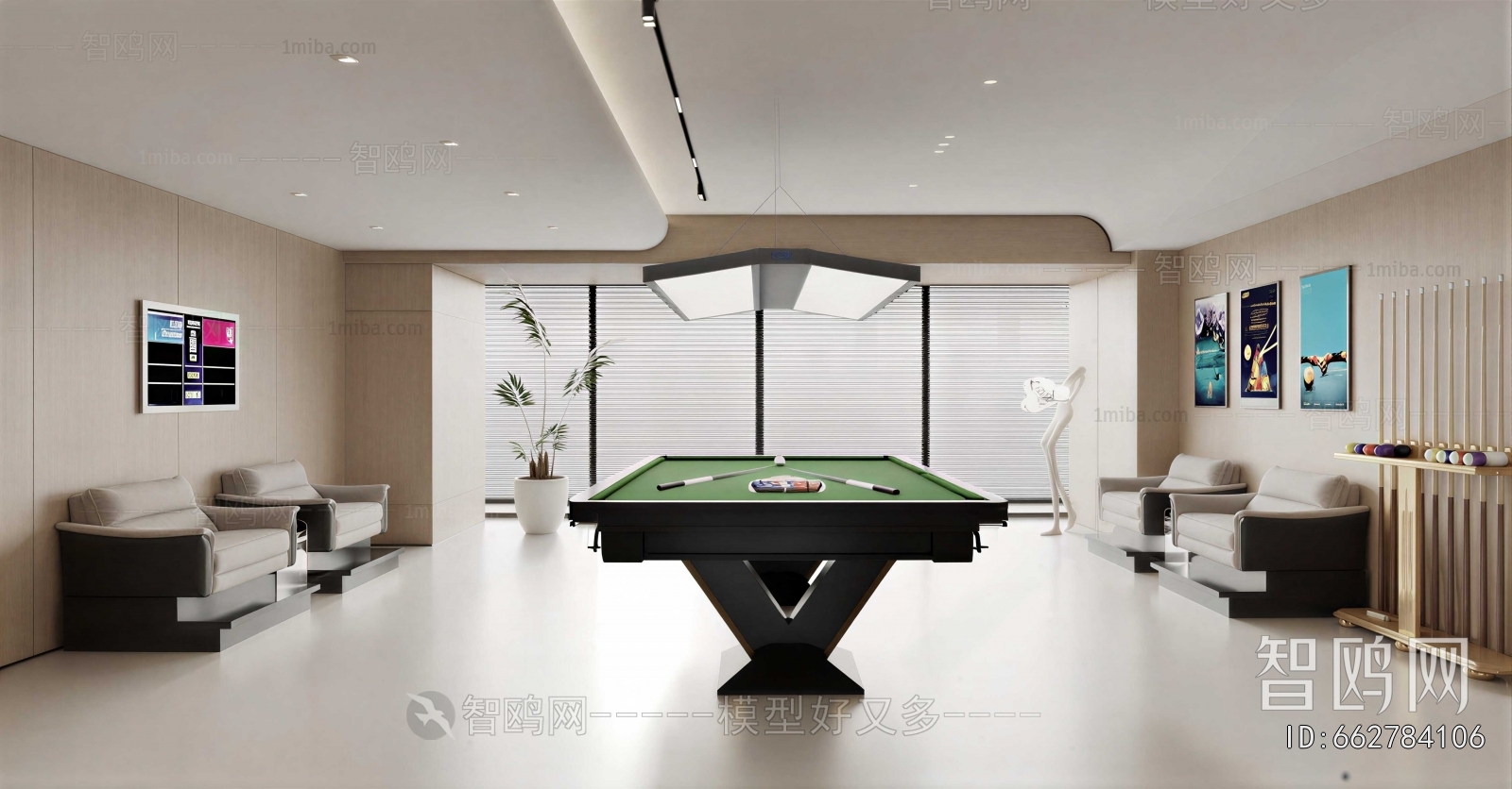 Modern Billiards Room