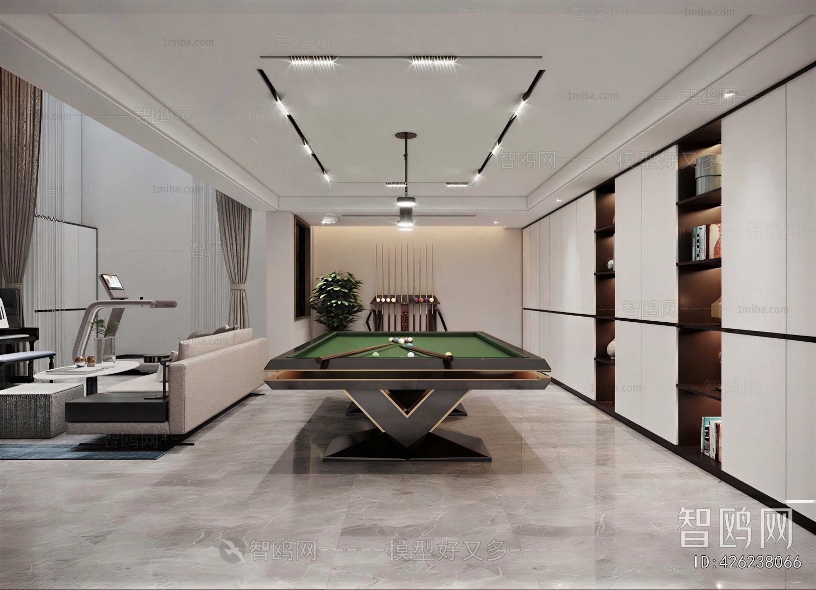 Modern Billiards Room