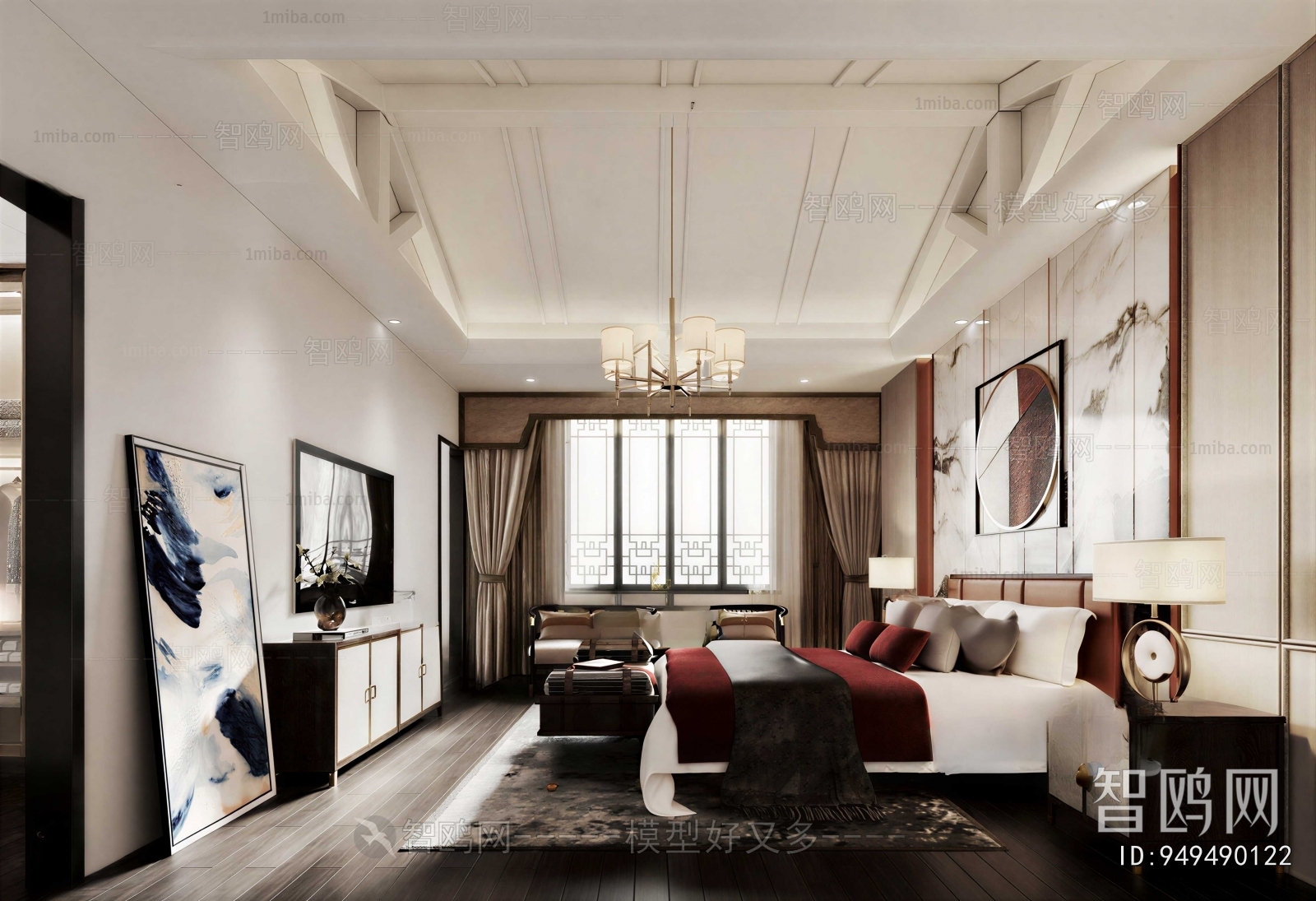 Simple European Style Bedroom