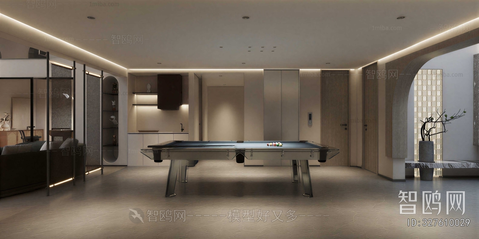 Modern Billiard Room