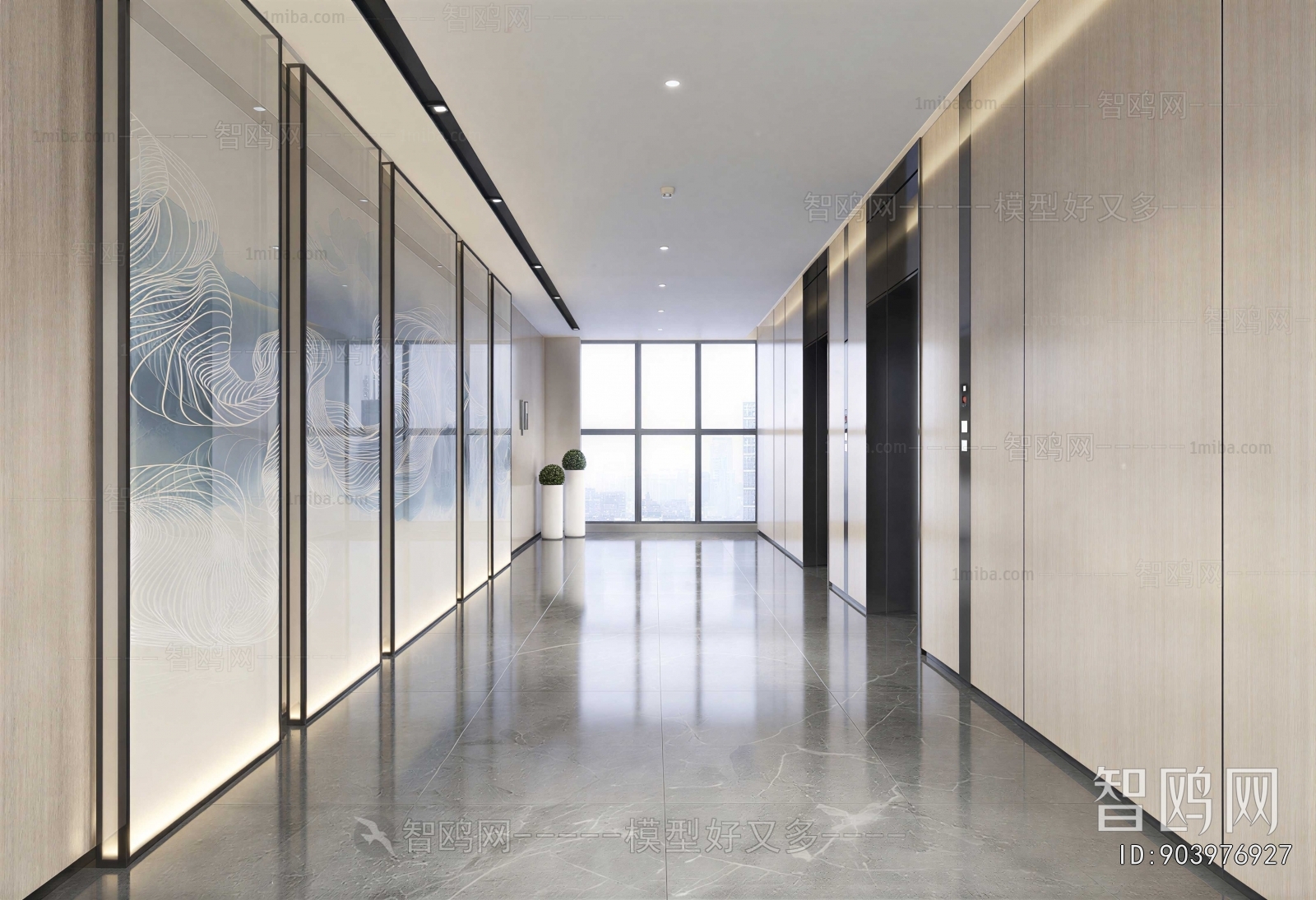 Modern Corridor/elevator Hall