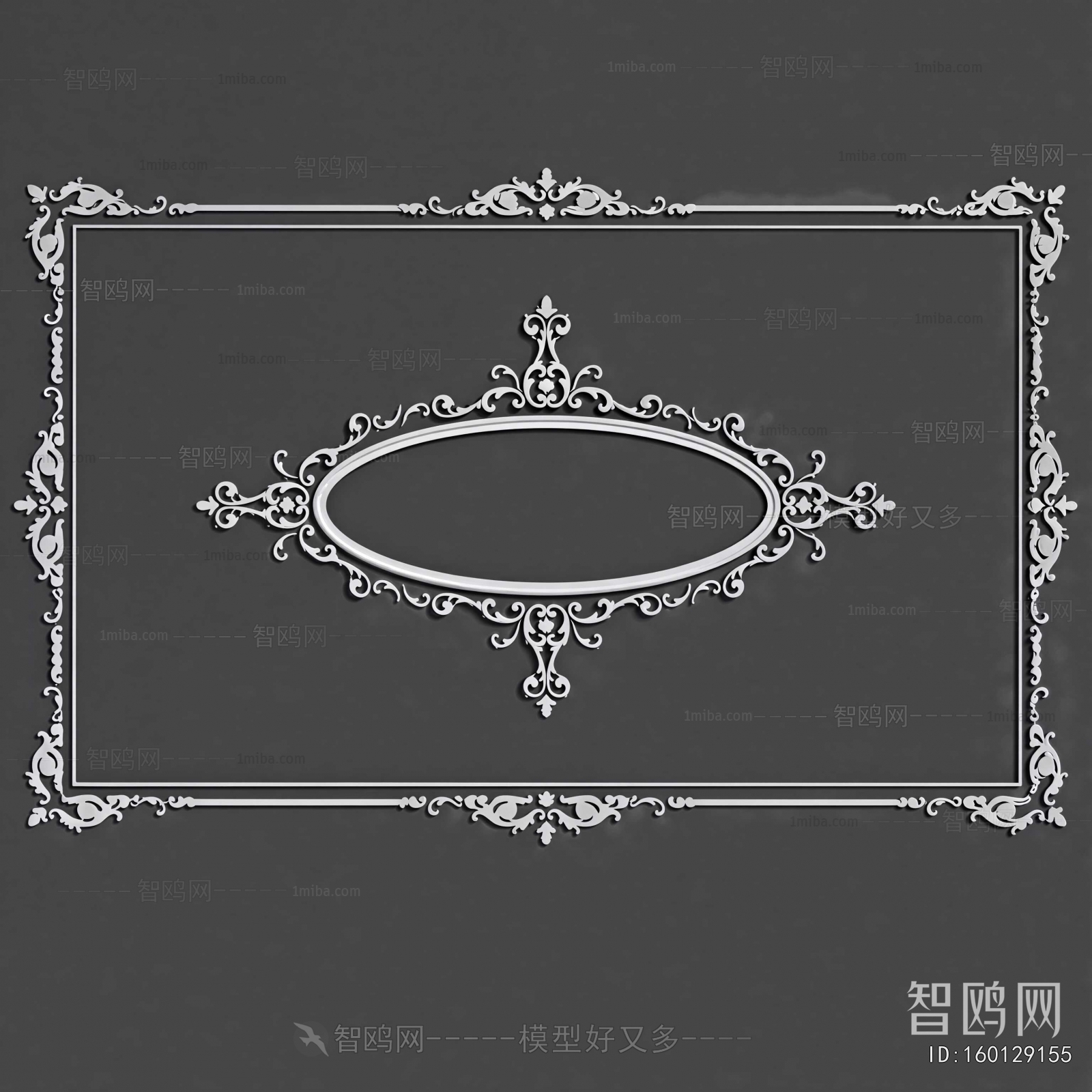 European Style Plaster Carved Top Plate