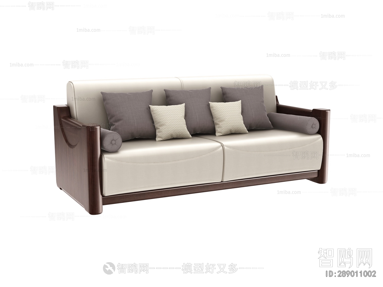 New Chinese Style Three-seat Sofa
