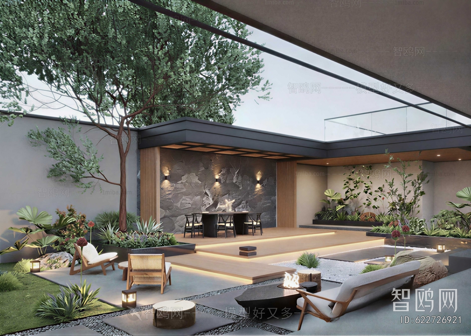 Modern Courtyard/landscape