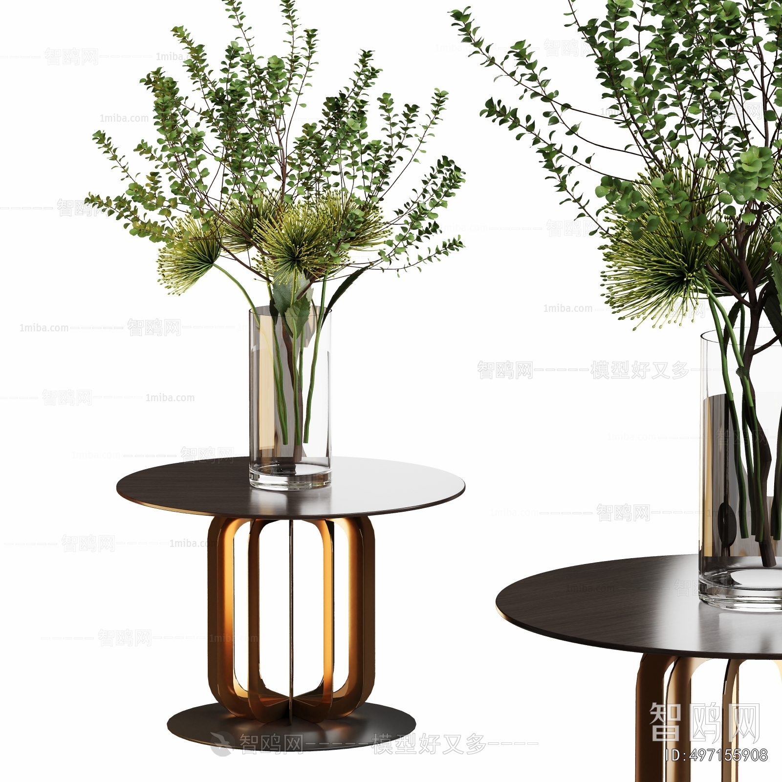 Modern Potted Green Plant