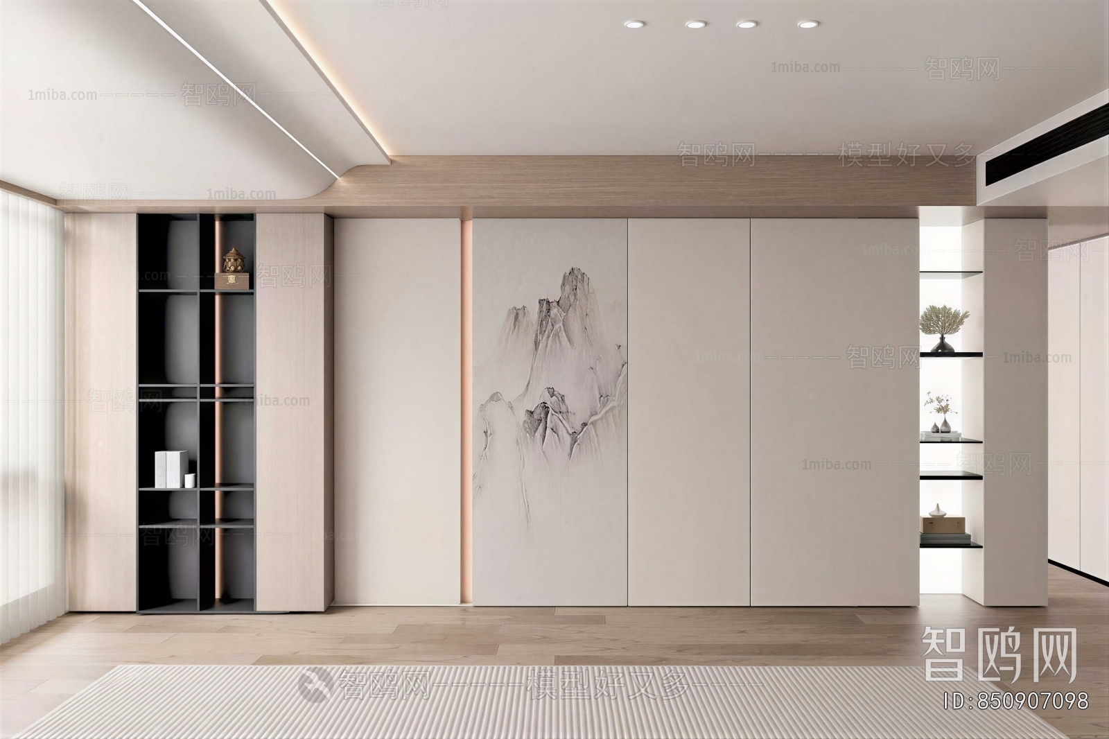 New Chinese Style TV Wall