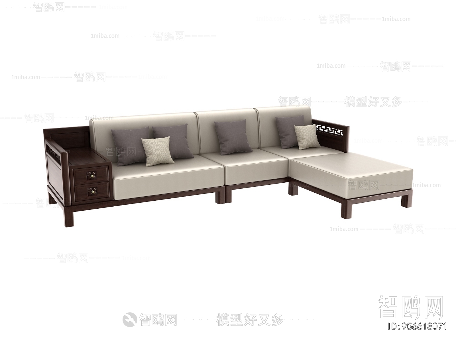New Chinese Style Corner Sofa