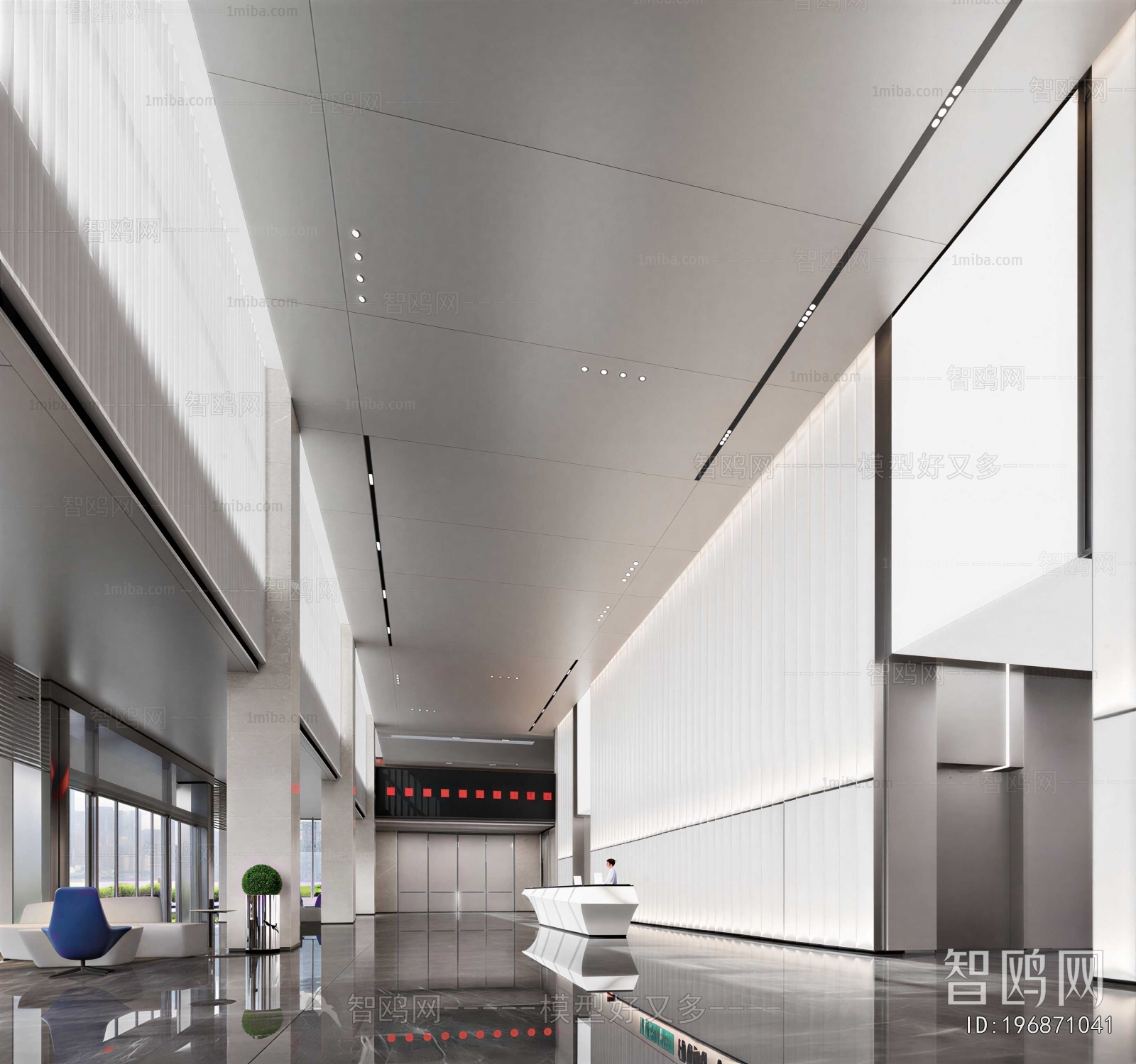 Modern Office Reception Desk