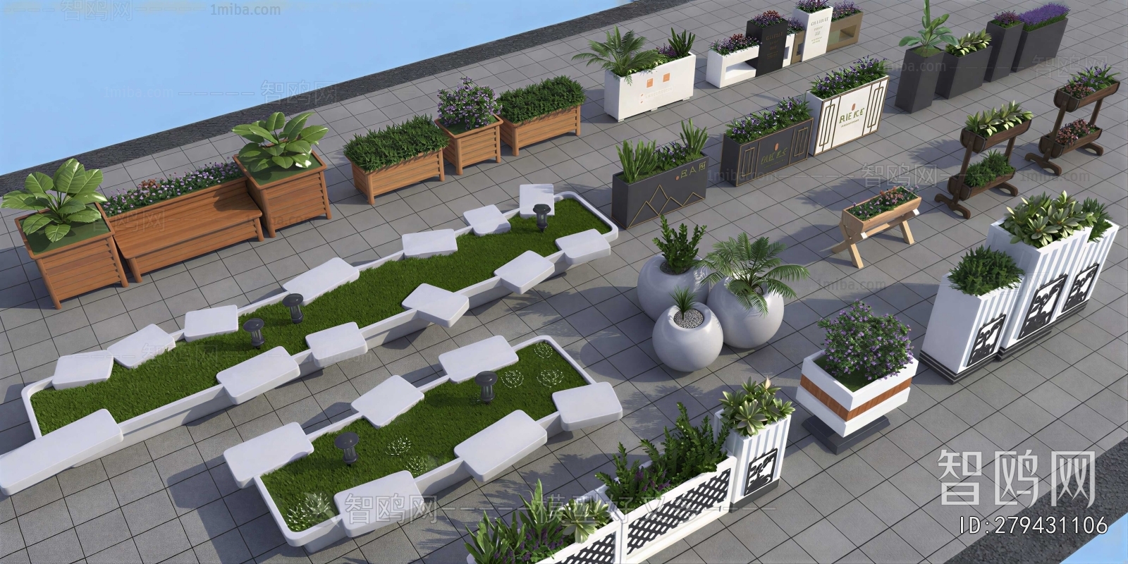 Modern Flower Bed, Flower Bowl, Flower Box
