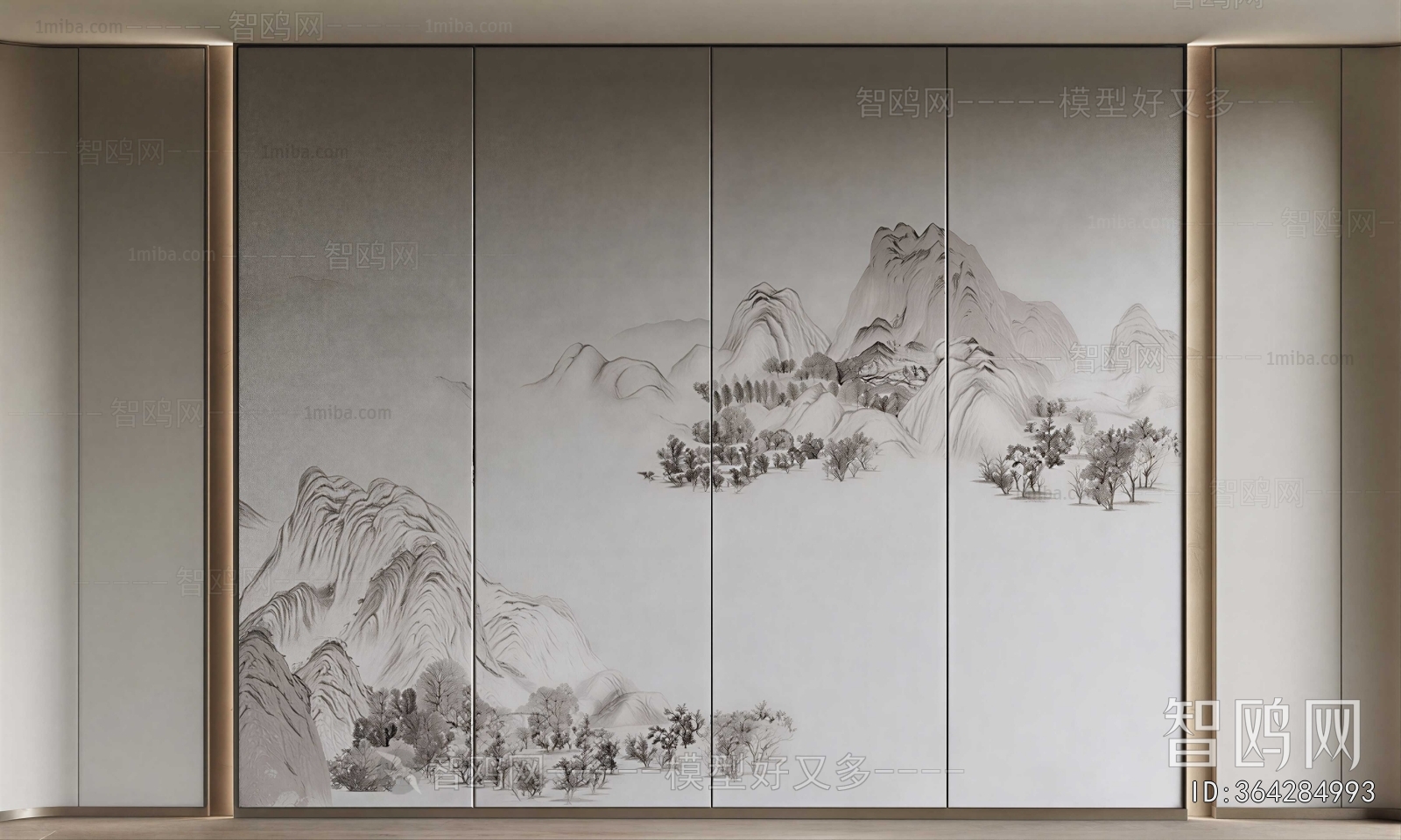 New Chinese Style TV Wall