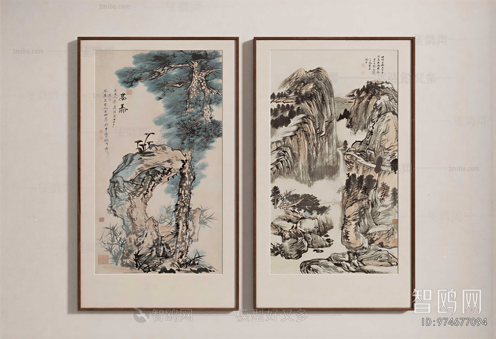 New Chinese Style Calligraphy And Painting