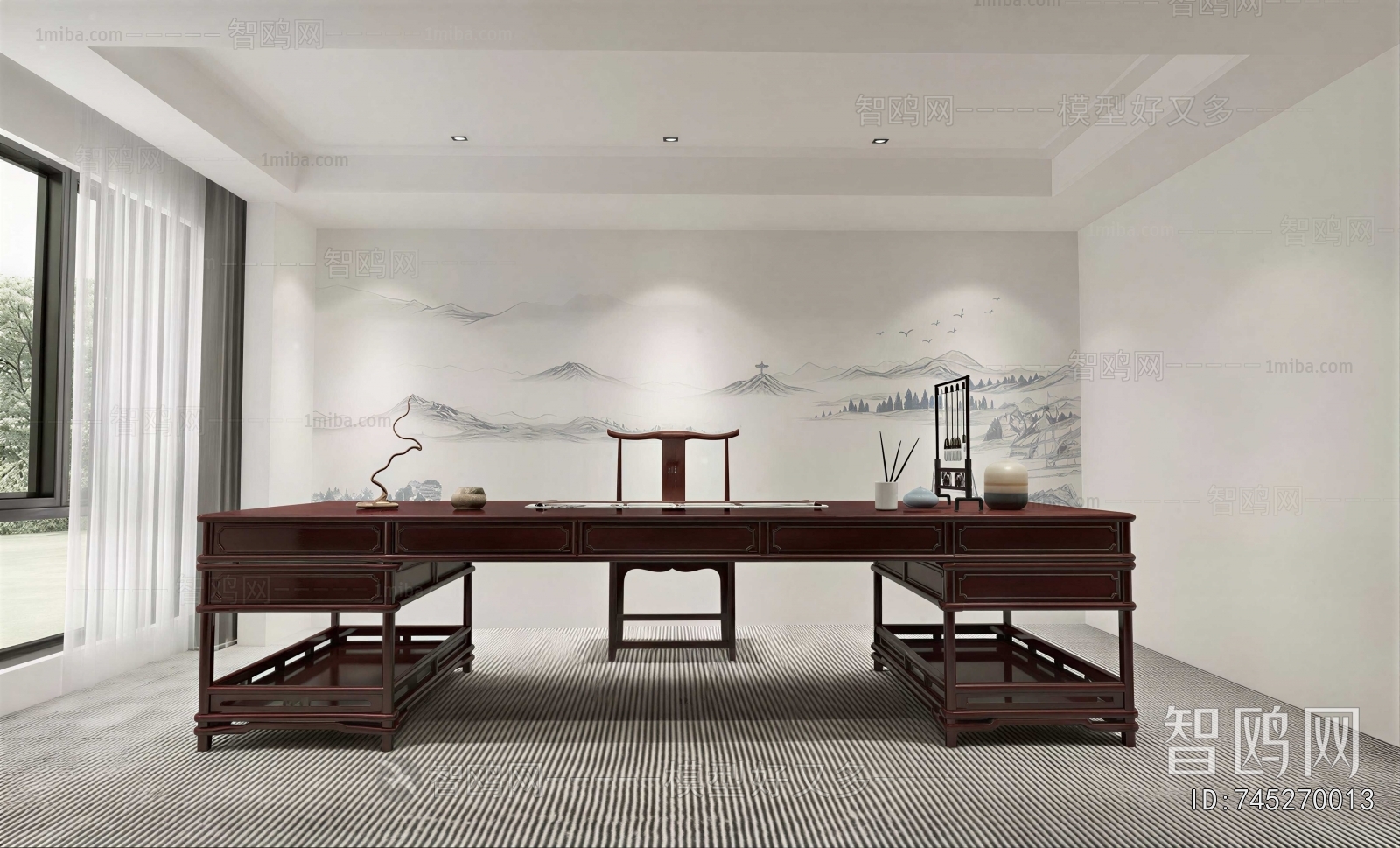 New Chinese Style Study Space