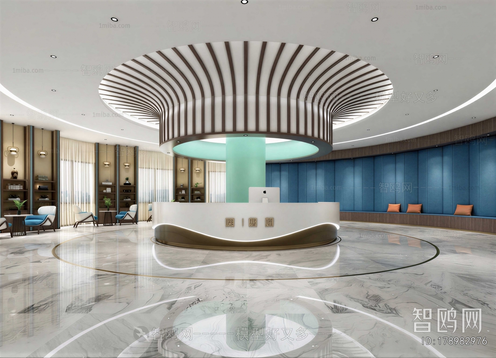 Modern Office Reception Desk