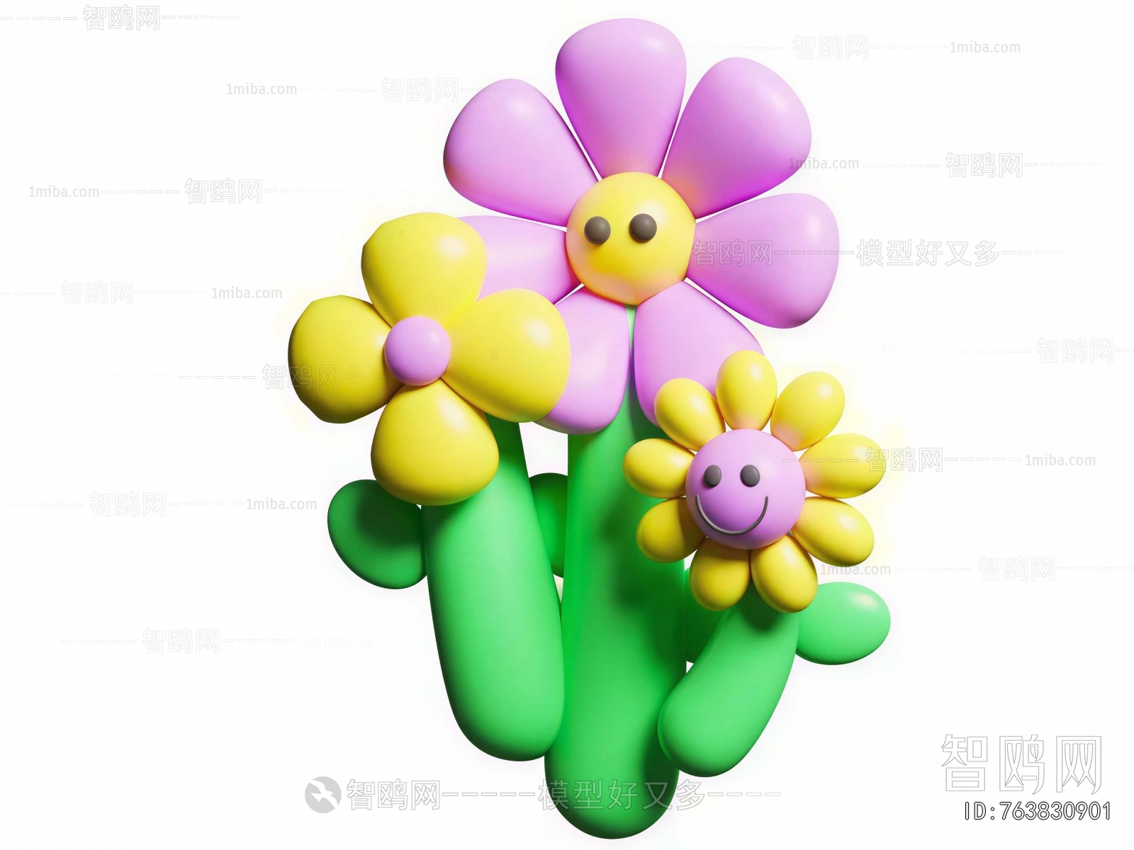 Modern Flowers And Grass