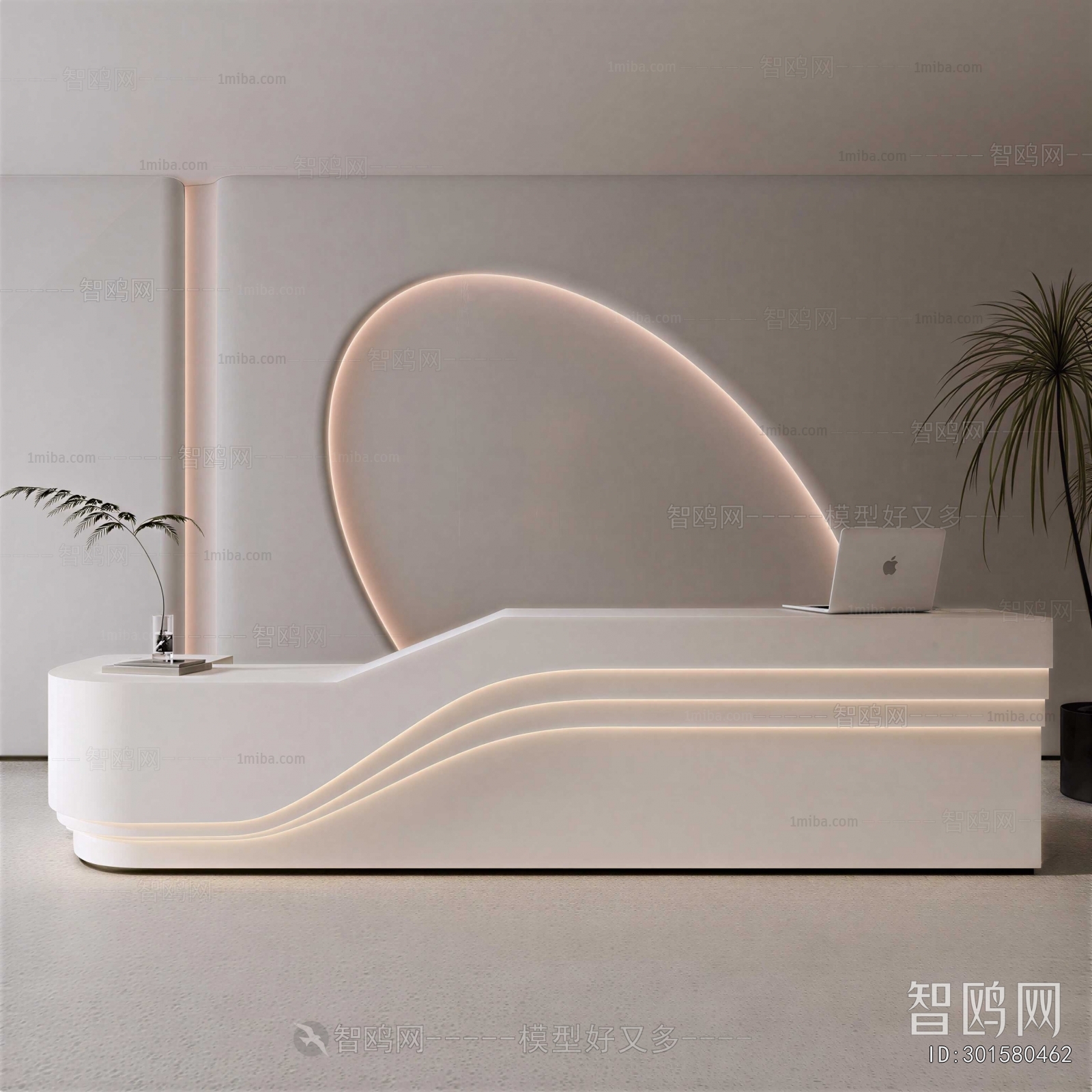 Modern Office Reception Desk