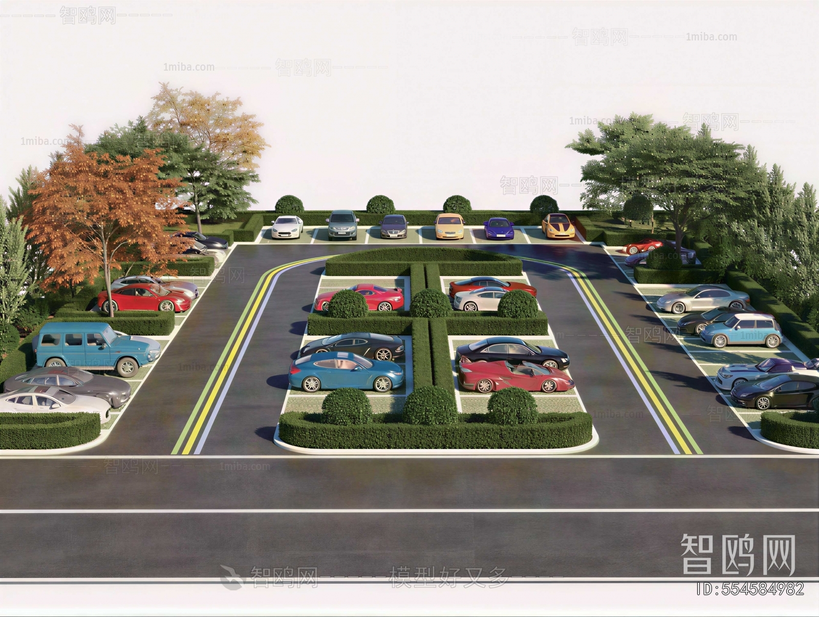 Modern Outdoor Parking Lot