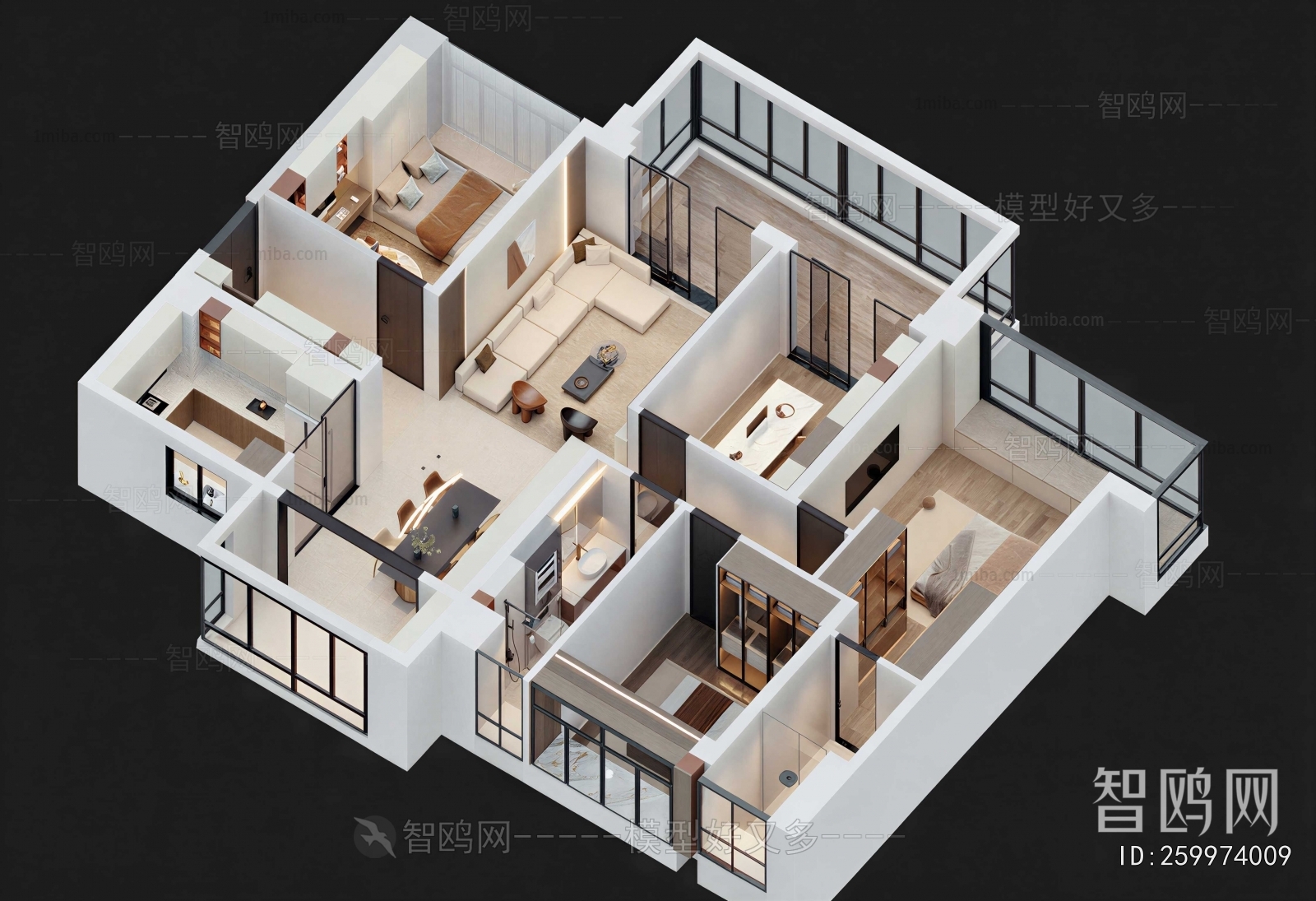 Modern A Bird's-eye View Of Home Decoration