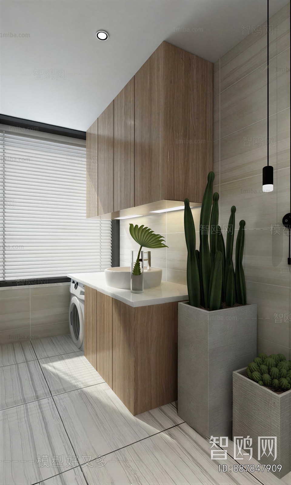 Modern Balcony Laundry Room
