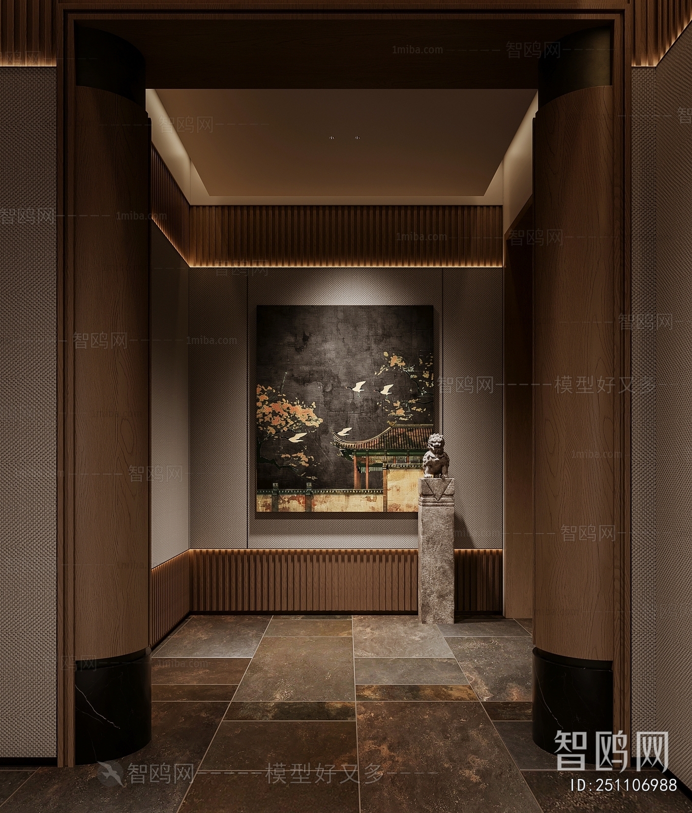 New Chinese Style Chinese Style Hallway