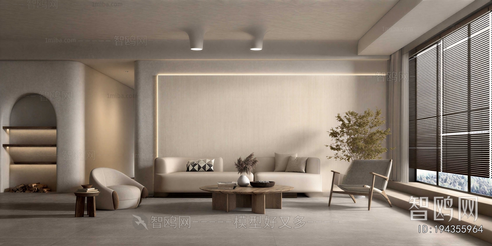 Wabi-sabi Style A Living Room