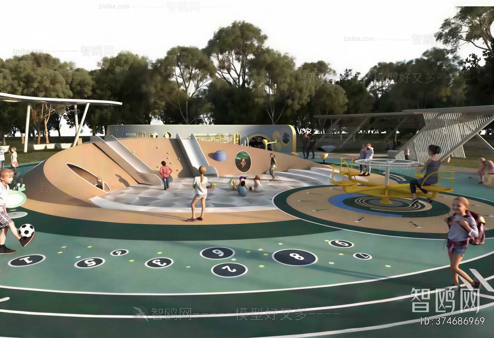 Modern Park Landscape