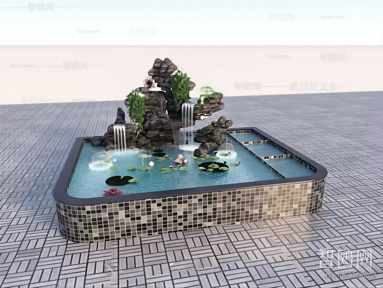New Chinese Style Rockery Waterscape