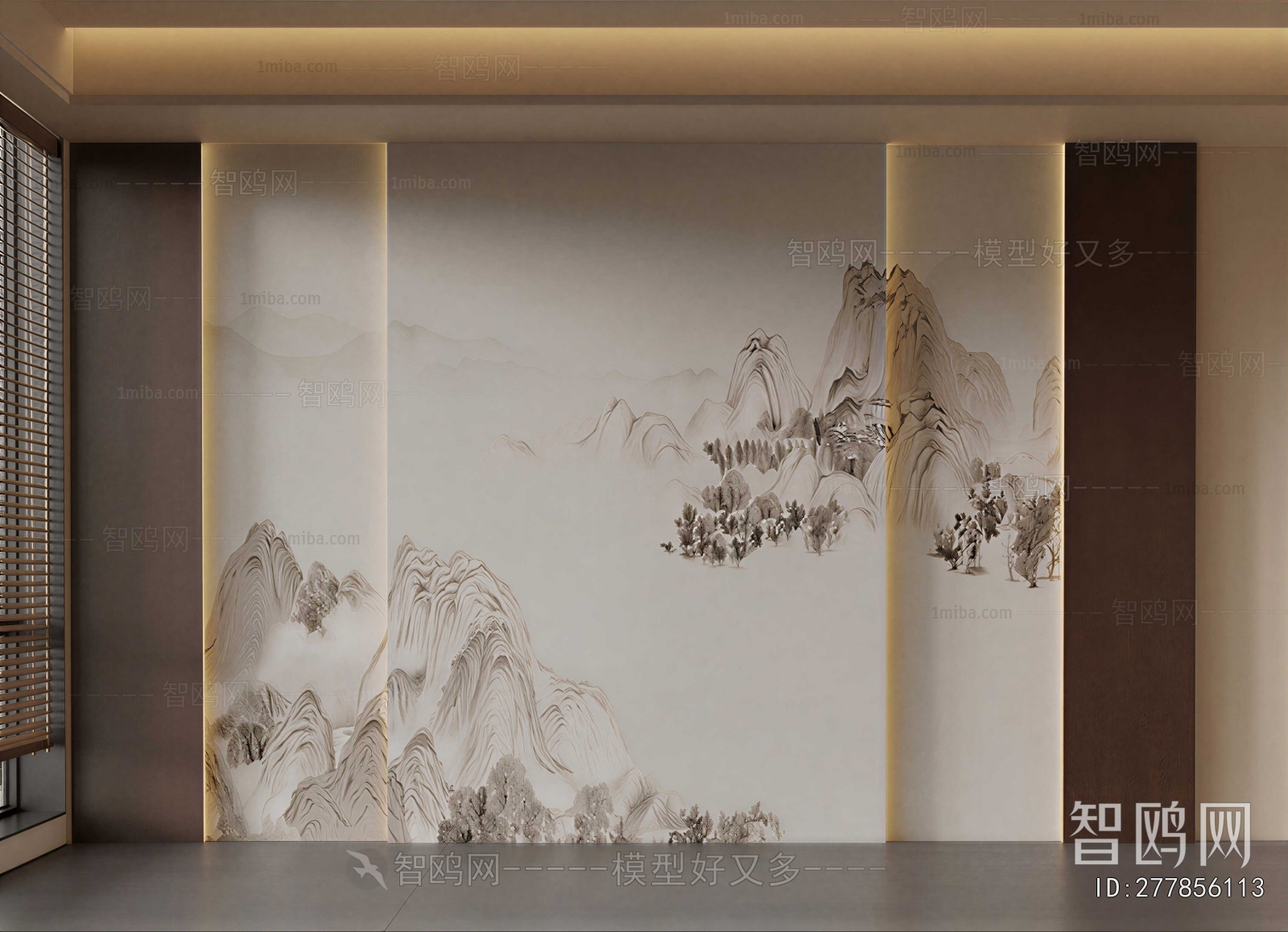 New Chinese Style TV Wall