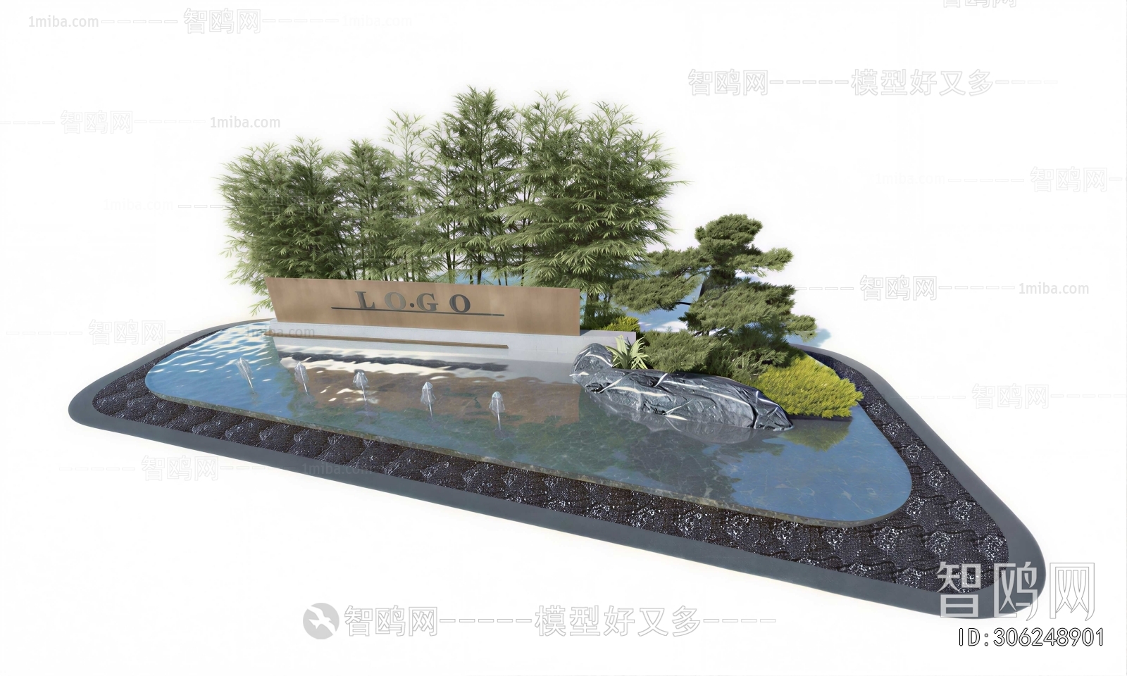 Modern Rockery Waterscape