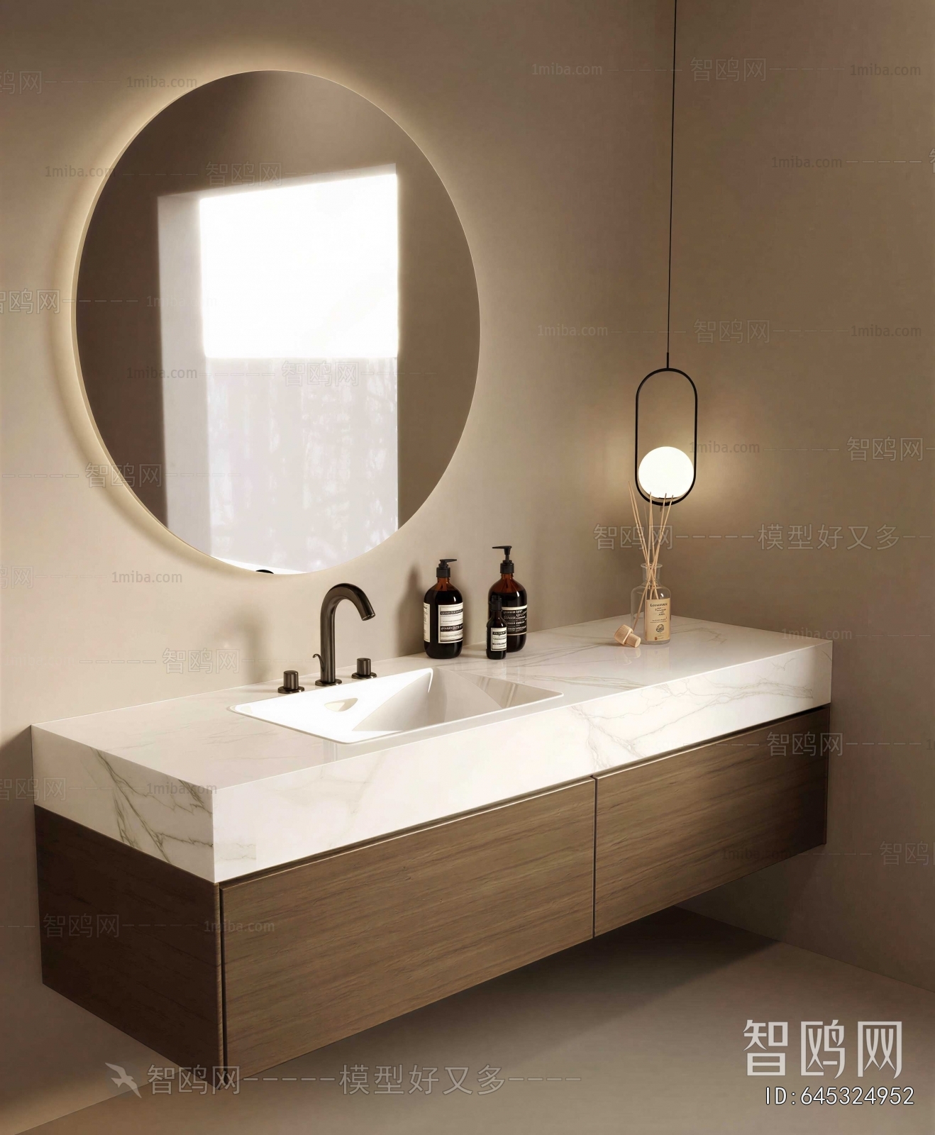 Wabi-sabi Style Bathroom Cabinet