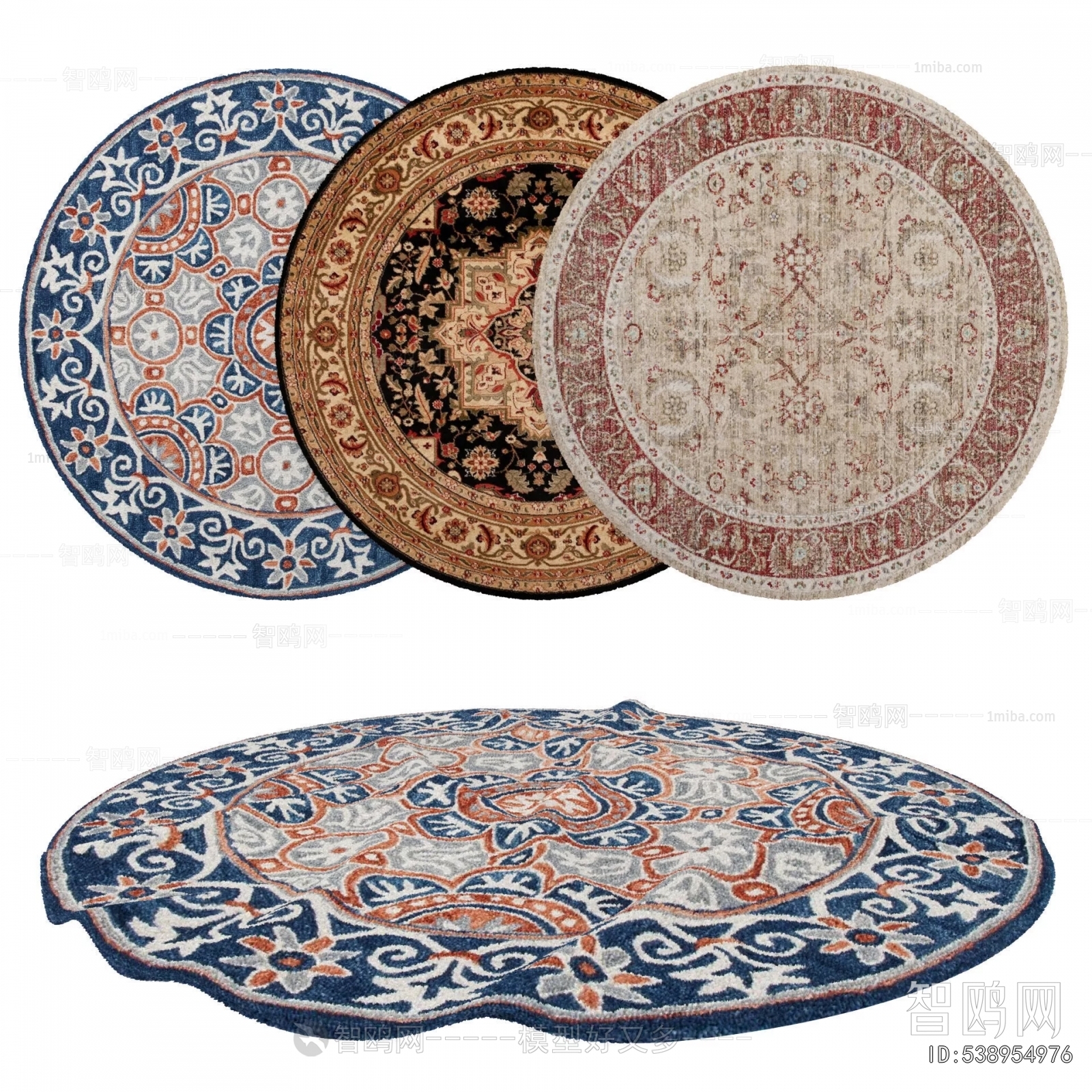 French Style Circular Carpet