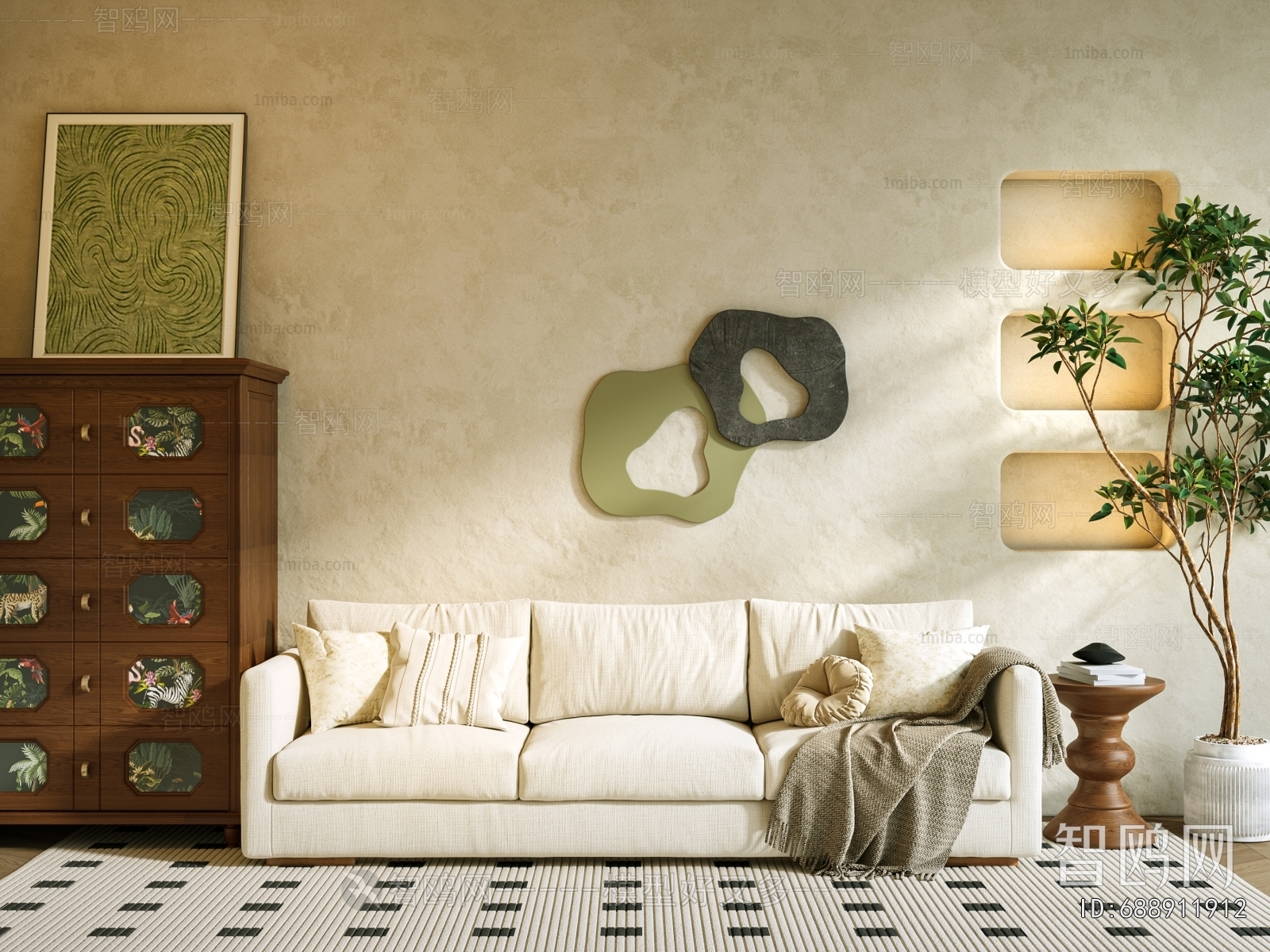 French Style Three-seat Sofa