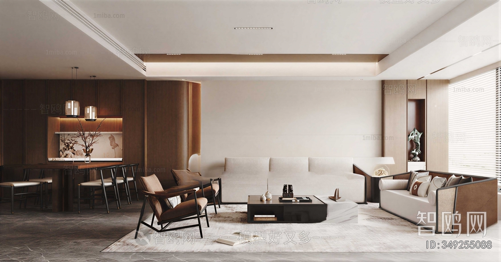 New Chinese Style A Living Room