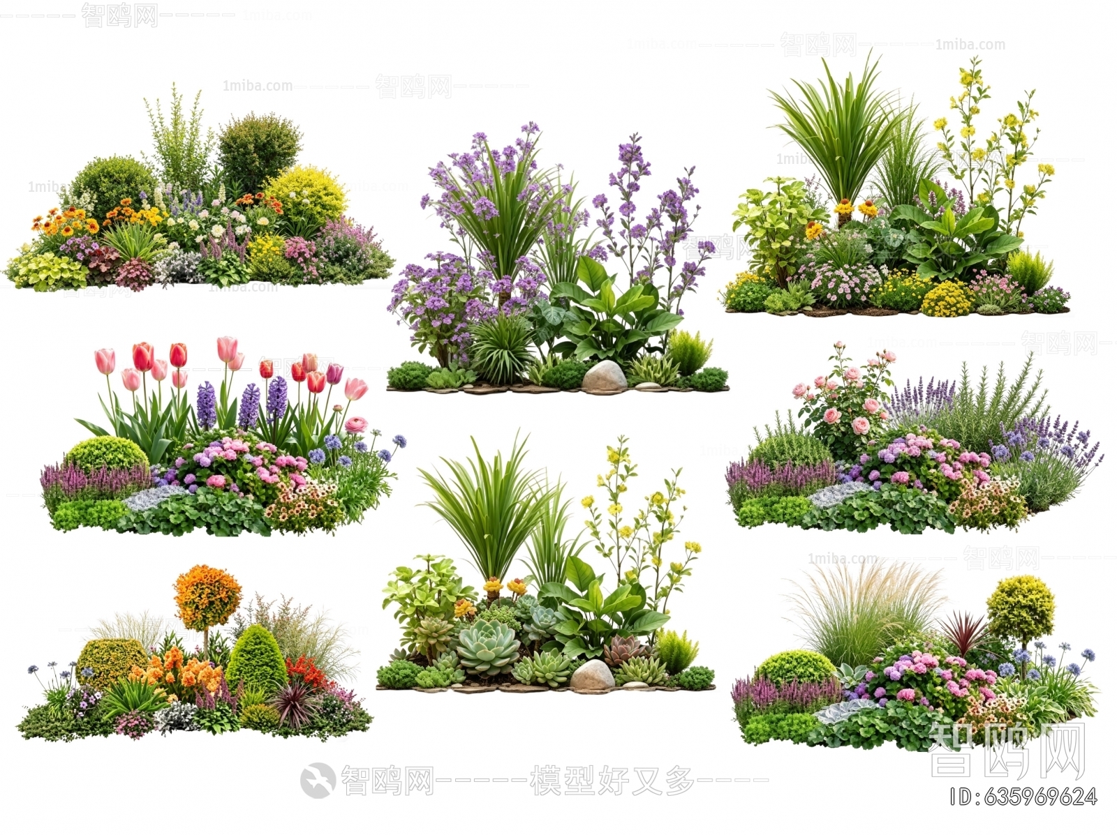 Modern Flowers And Grass