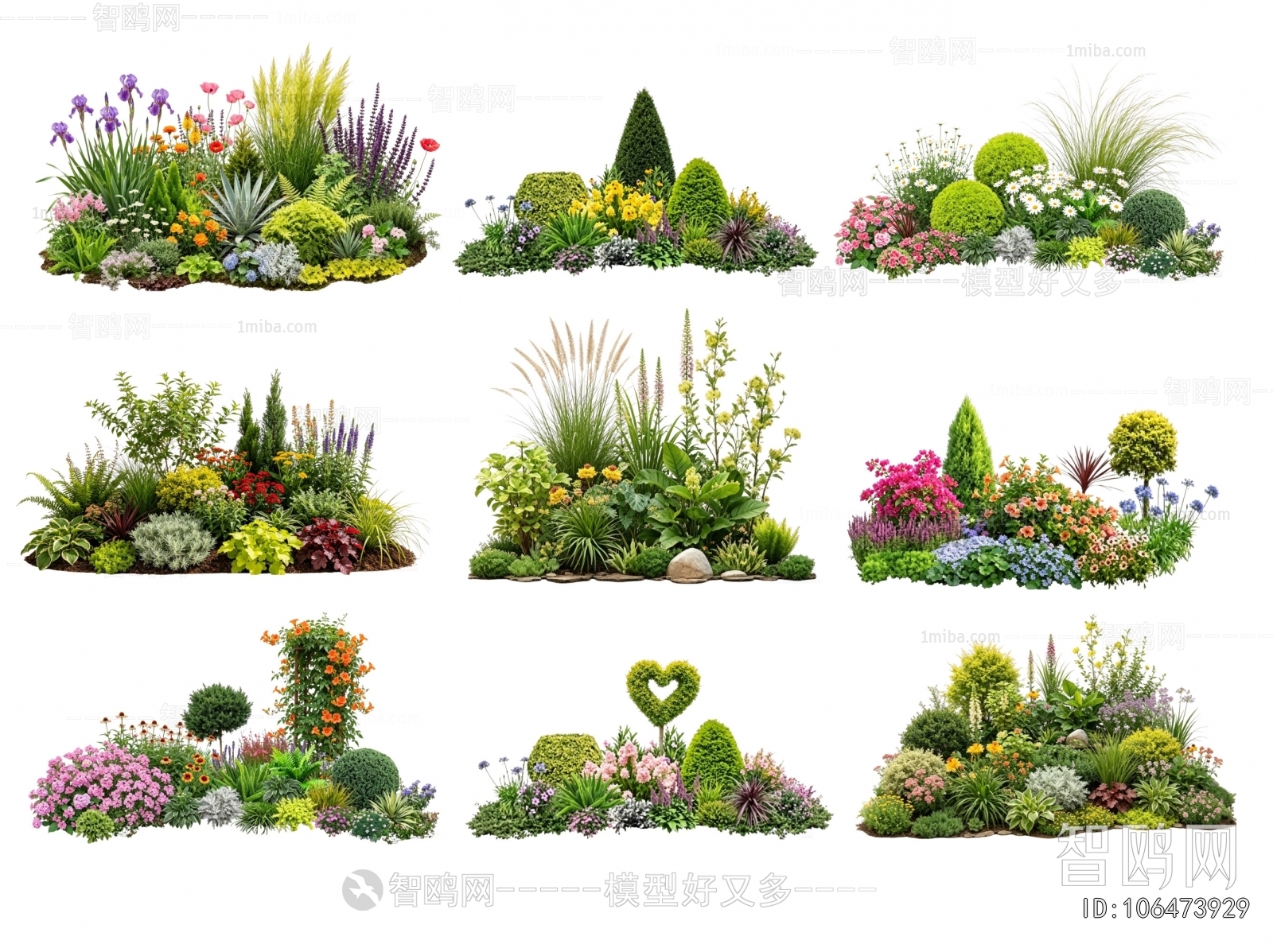 Modern Tree/shrub/grass