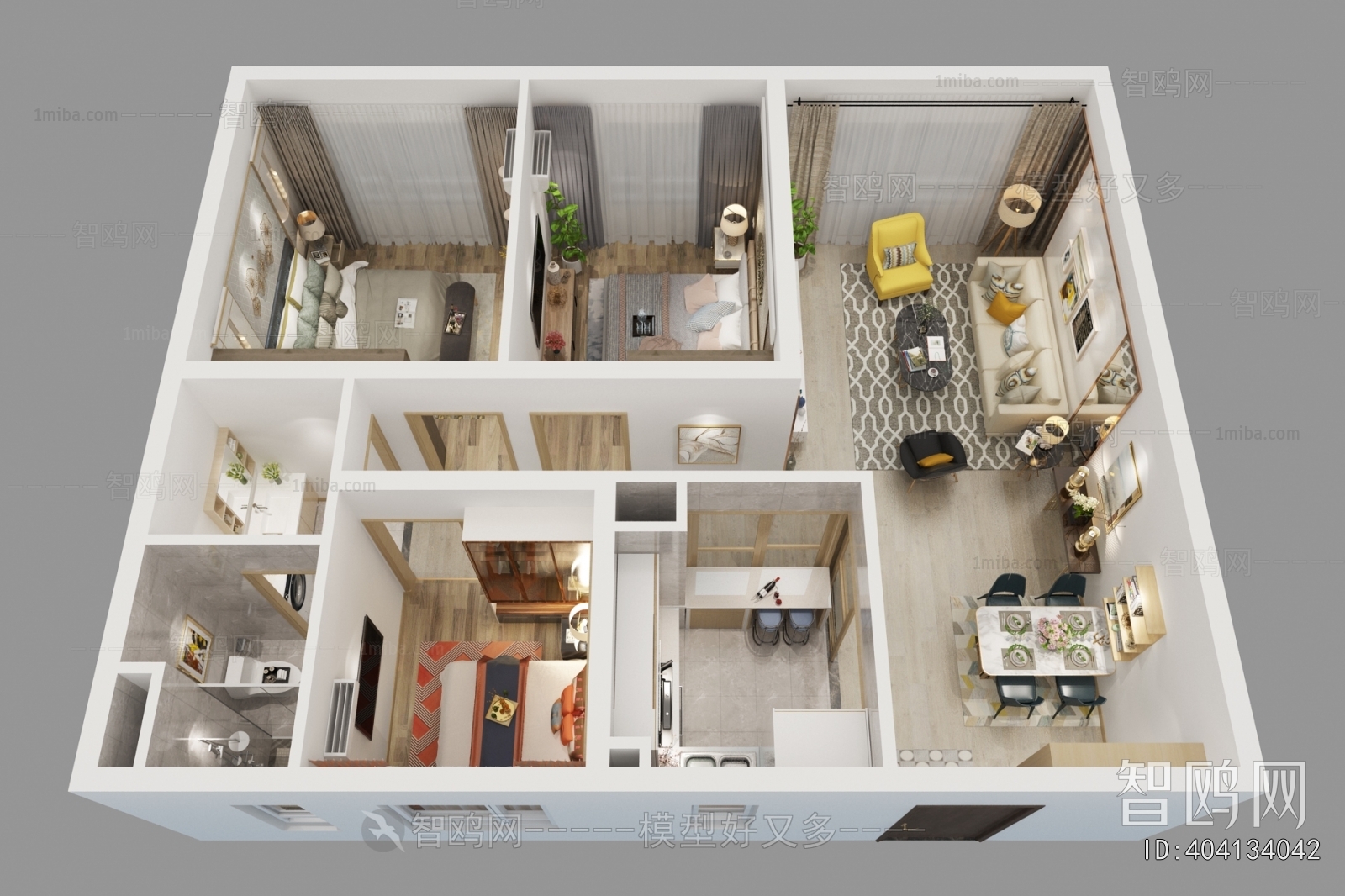 Modern A Bird's-eye View Of Home Decoration