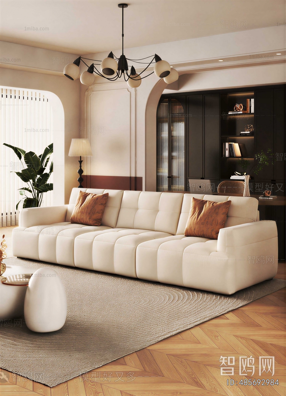 Modern Three-seat Sofa