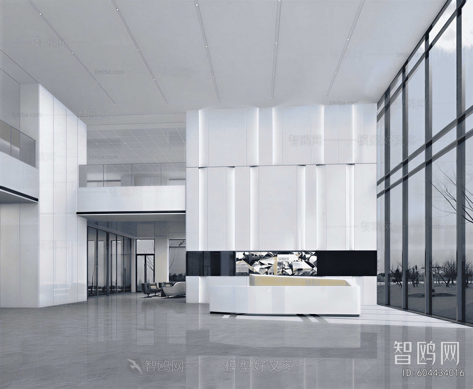Modern Office Reception Desk