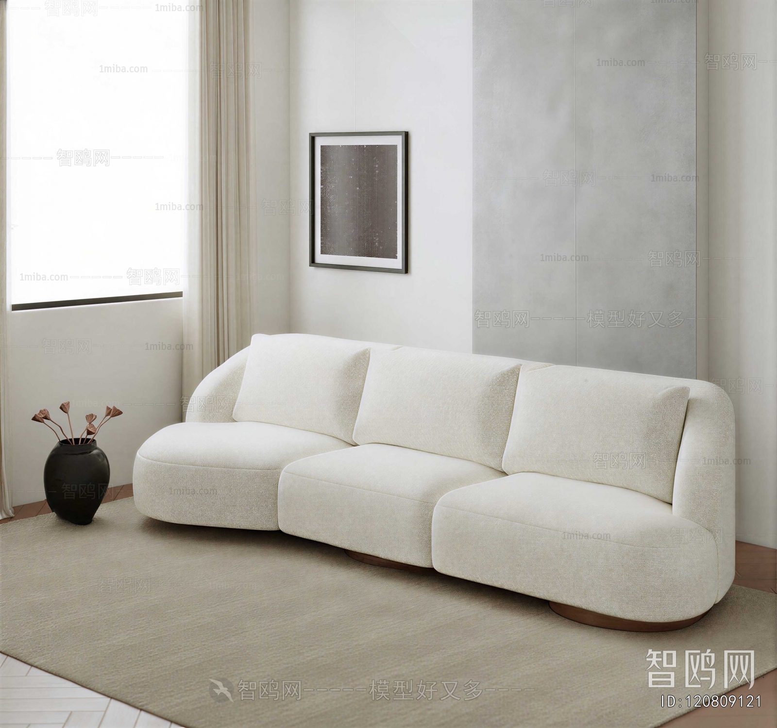 Modern Three-seat Sofa