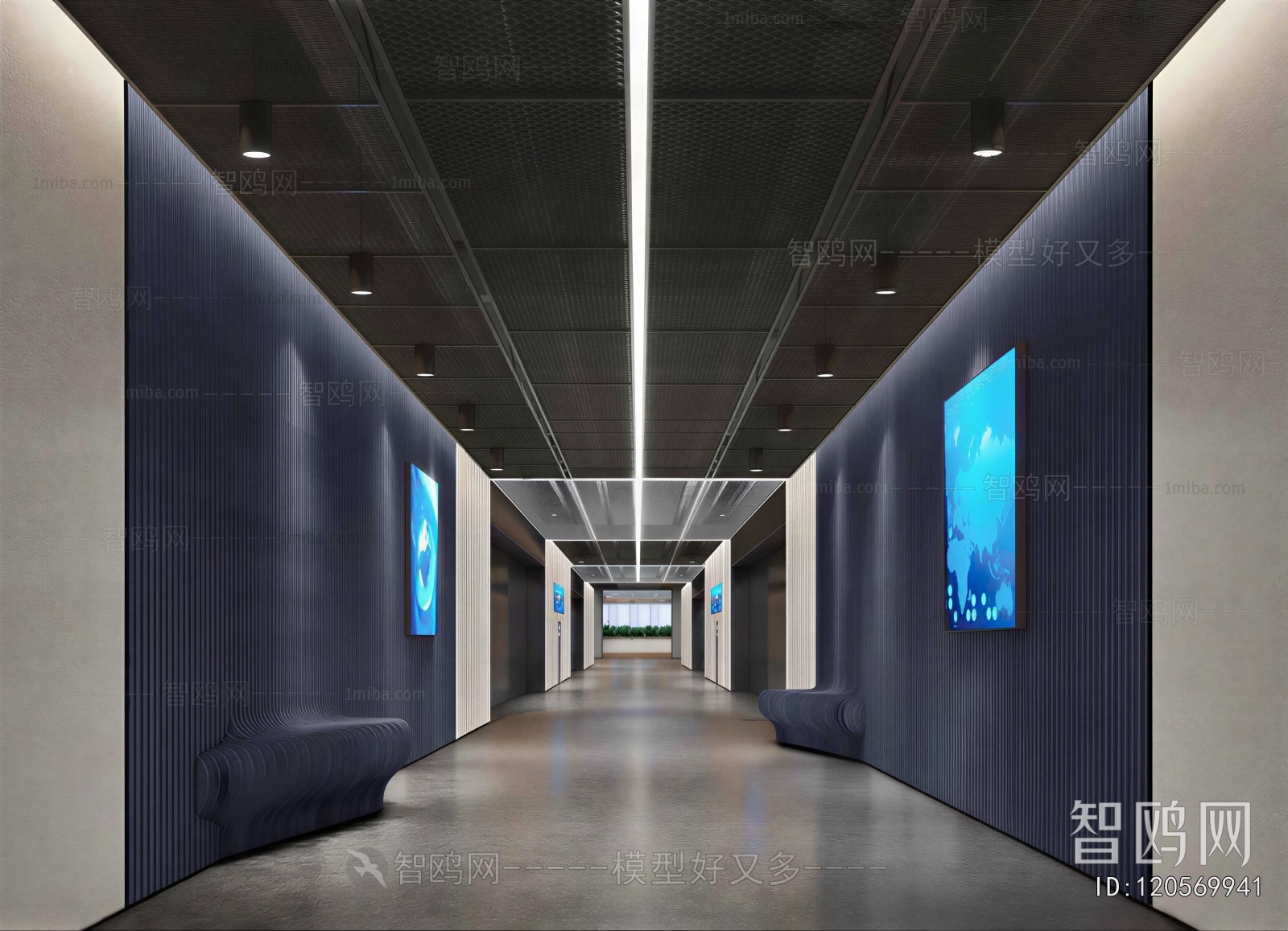 Modern Office Elevator Hall