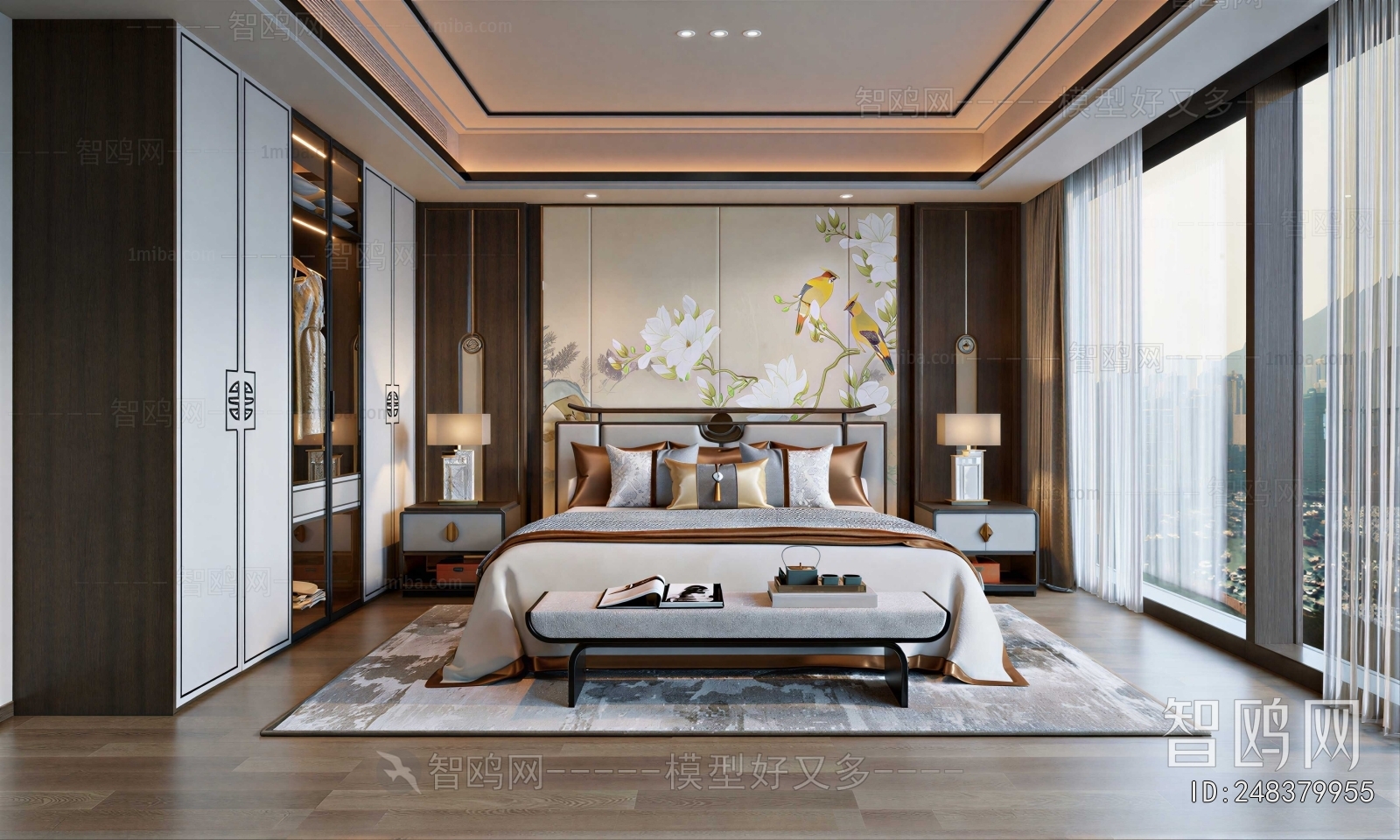 New Chinese Style Bedroom