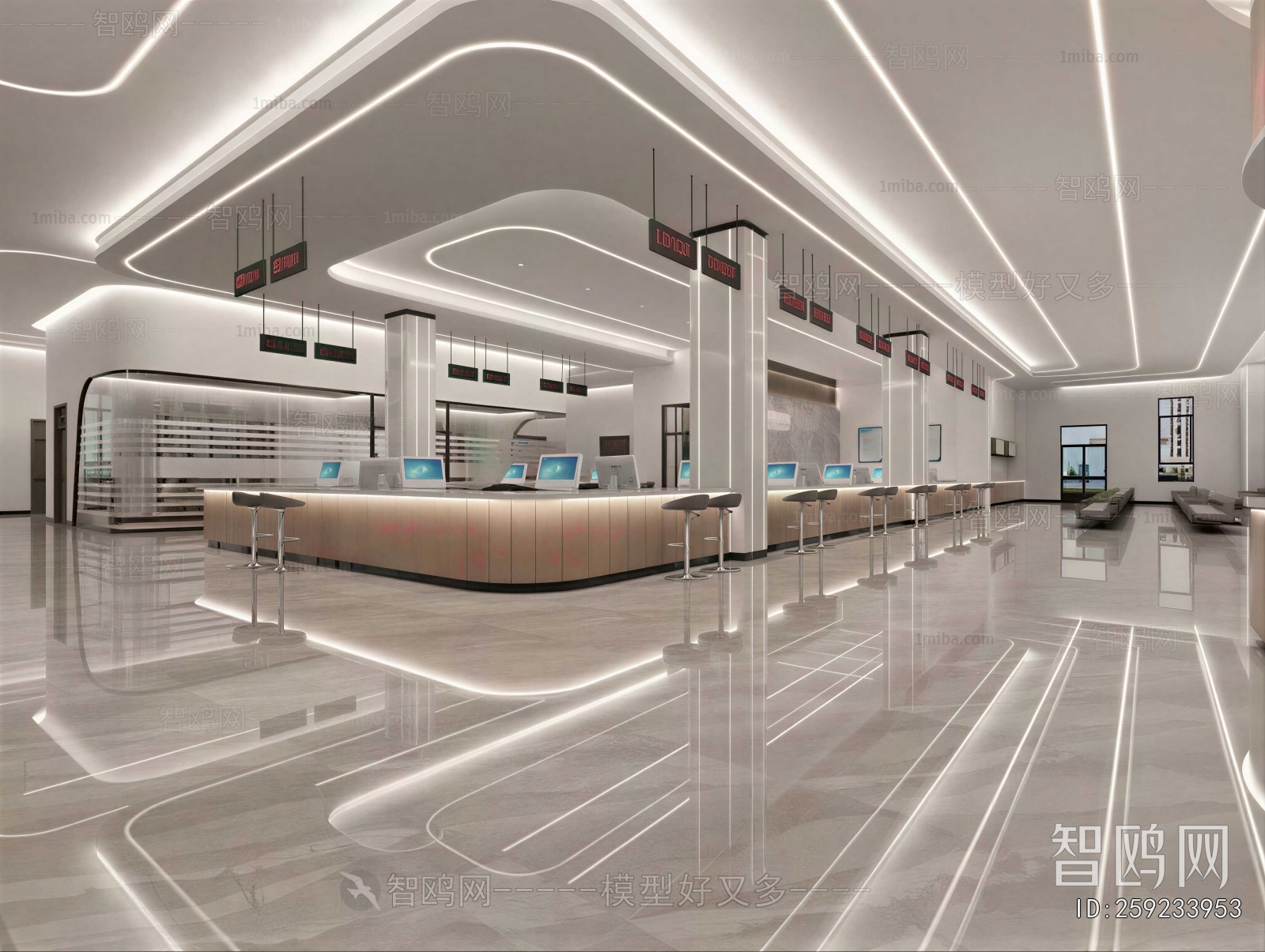 Modern Office Reception Desk
