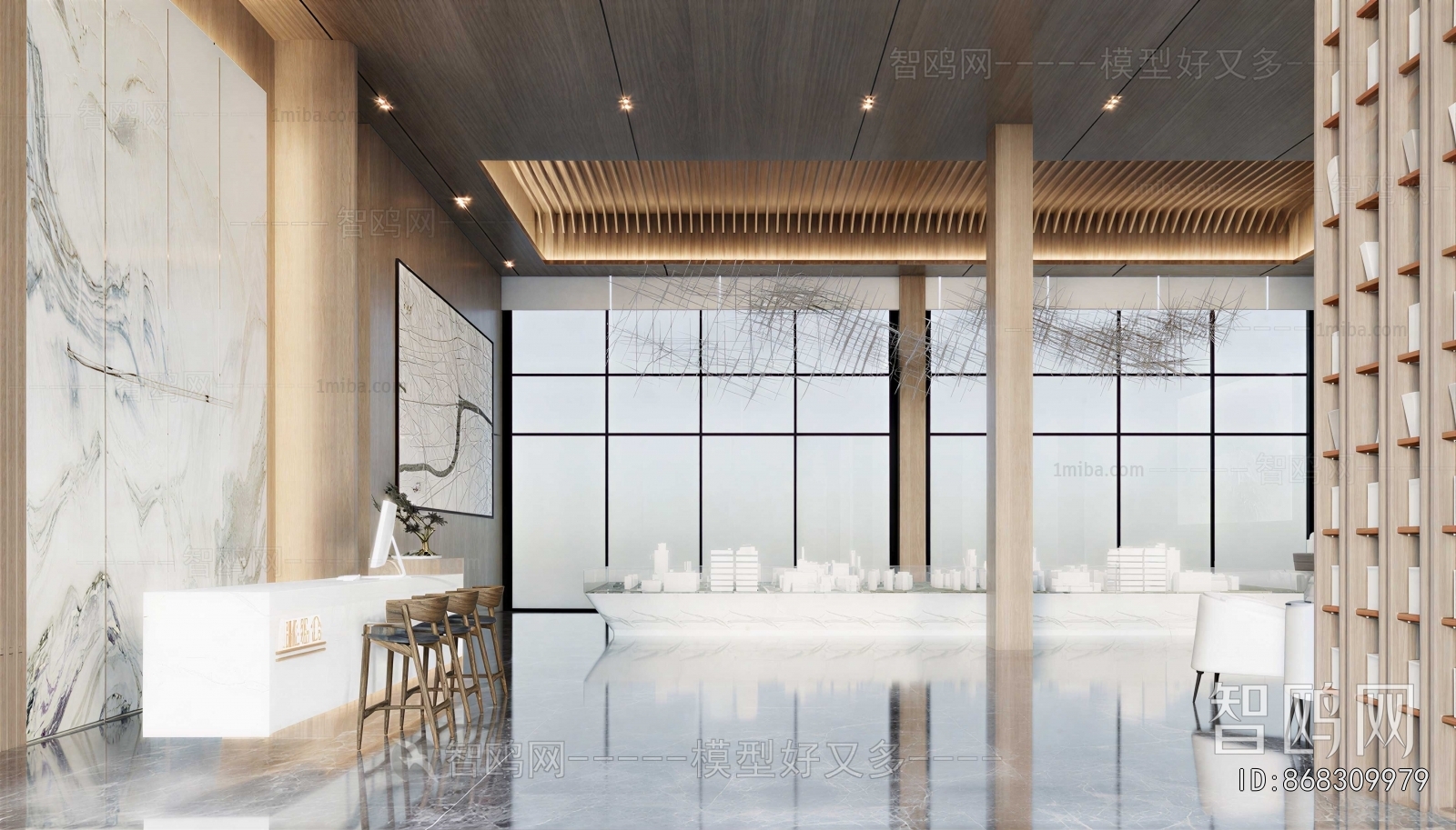 Modern Office Reception Desk