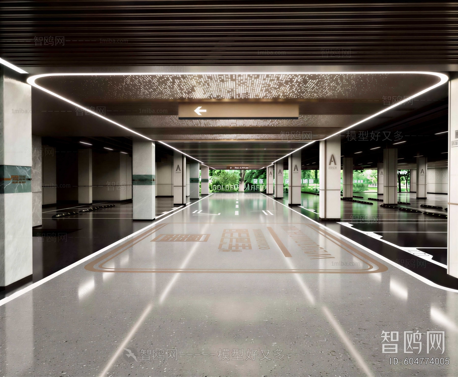 Modern Underground Parking Lot