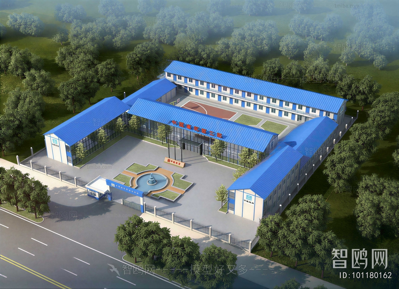 Modern Architectural Bird's-eye View Planning