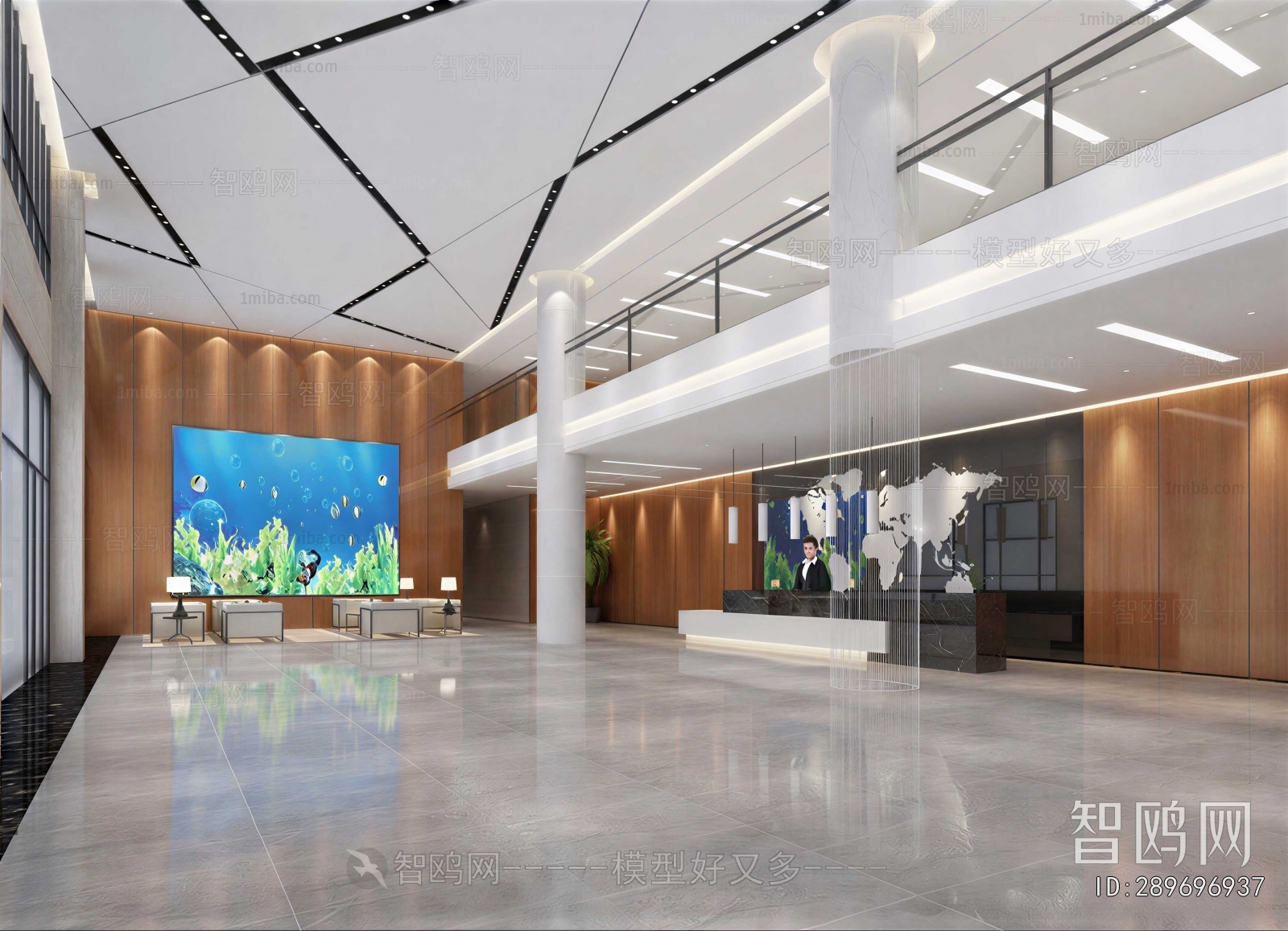 Modern Office Reception Desk